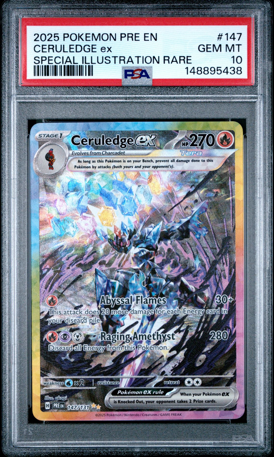 2025 Pokemon SPECIAL ILLUSTRATION RARE #147 Ceruledge EX front