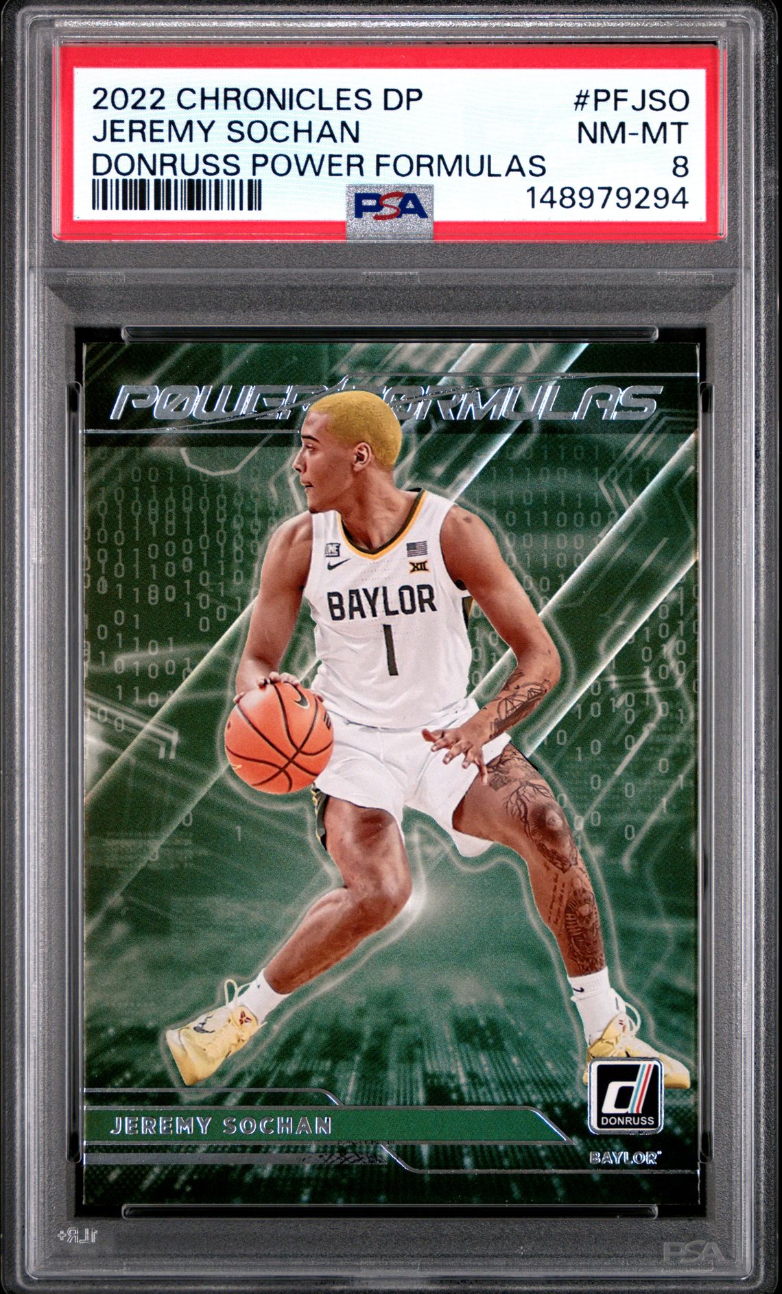 2022 Panini PANINI CHRONICLES DRAFT PICKS DONRUSS POWER FORMULAS #PFJSO Jeremy Sochan front