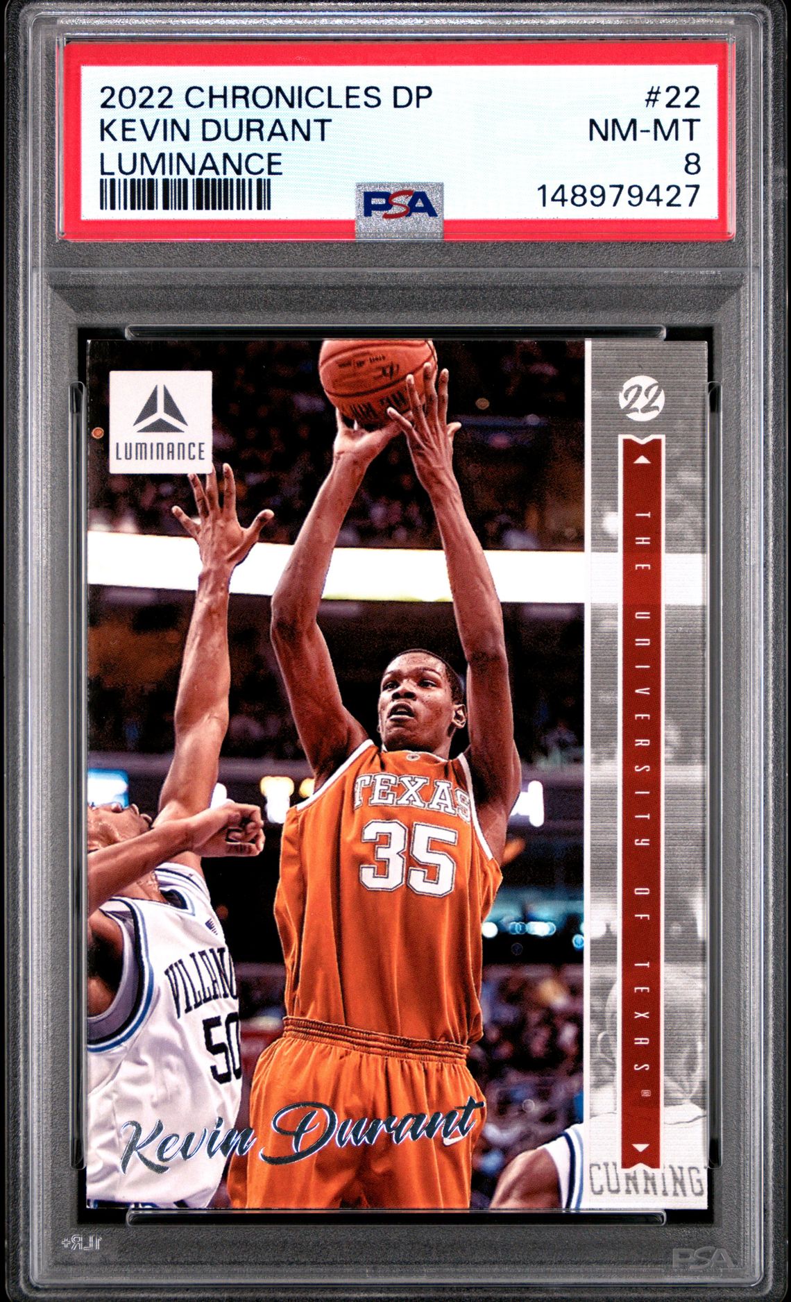 2022 Panini PANINI CHRONICLES DRAFT PICKS LUMINANCE Holo #22 Kevin Durant front