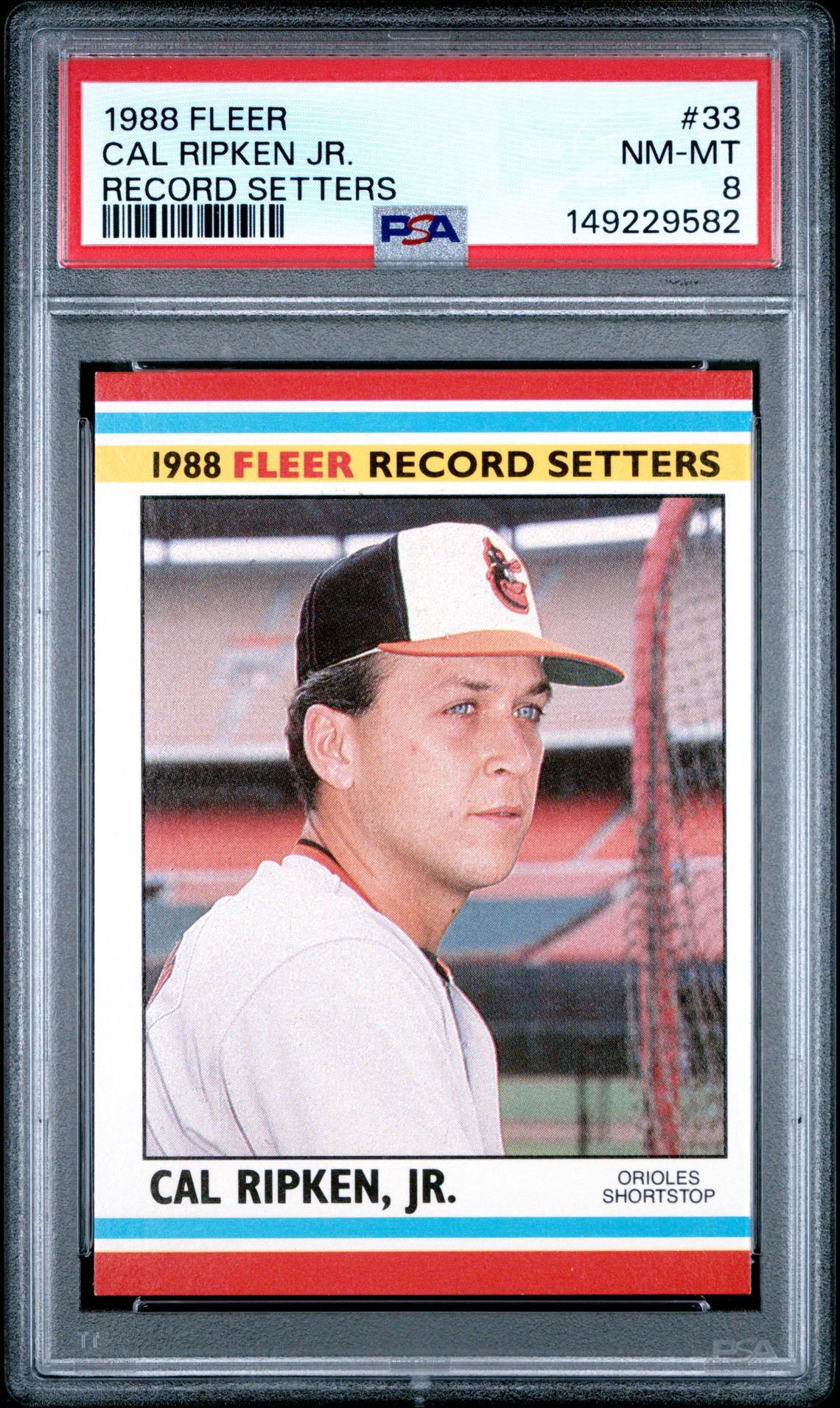 1988 Fleer FLEER RECORD SETTERS #33 Cal Ripken Jr. front