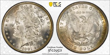 1881 $1 MS64