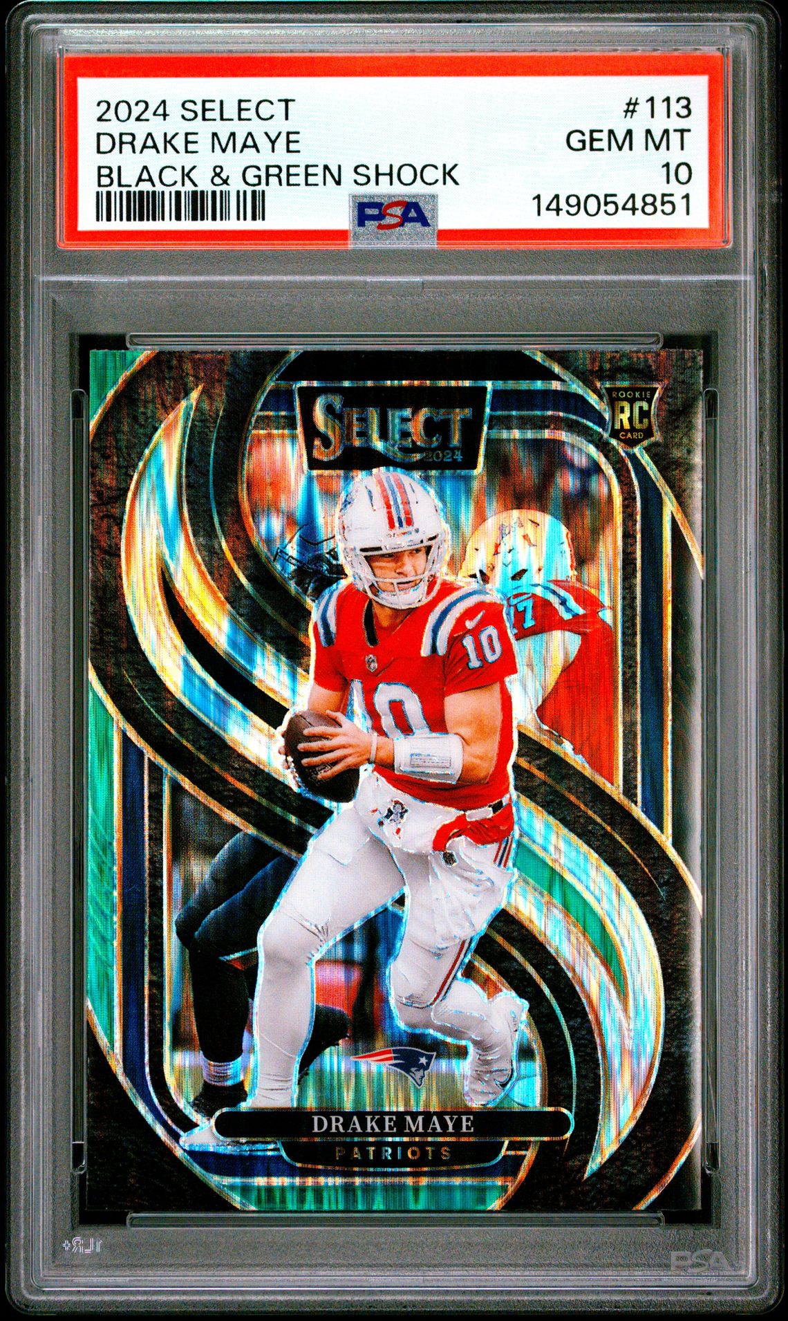 2024 Panini PANINI SELECT BLUE PRIZM #113 Drake Maye front