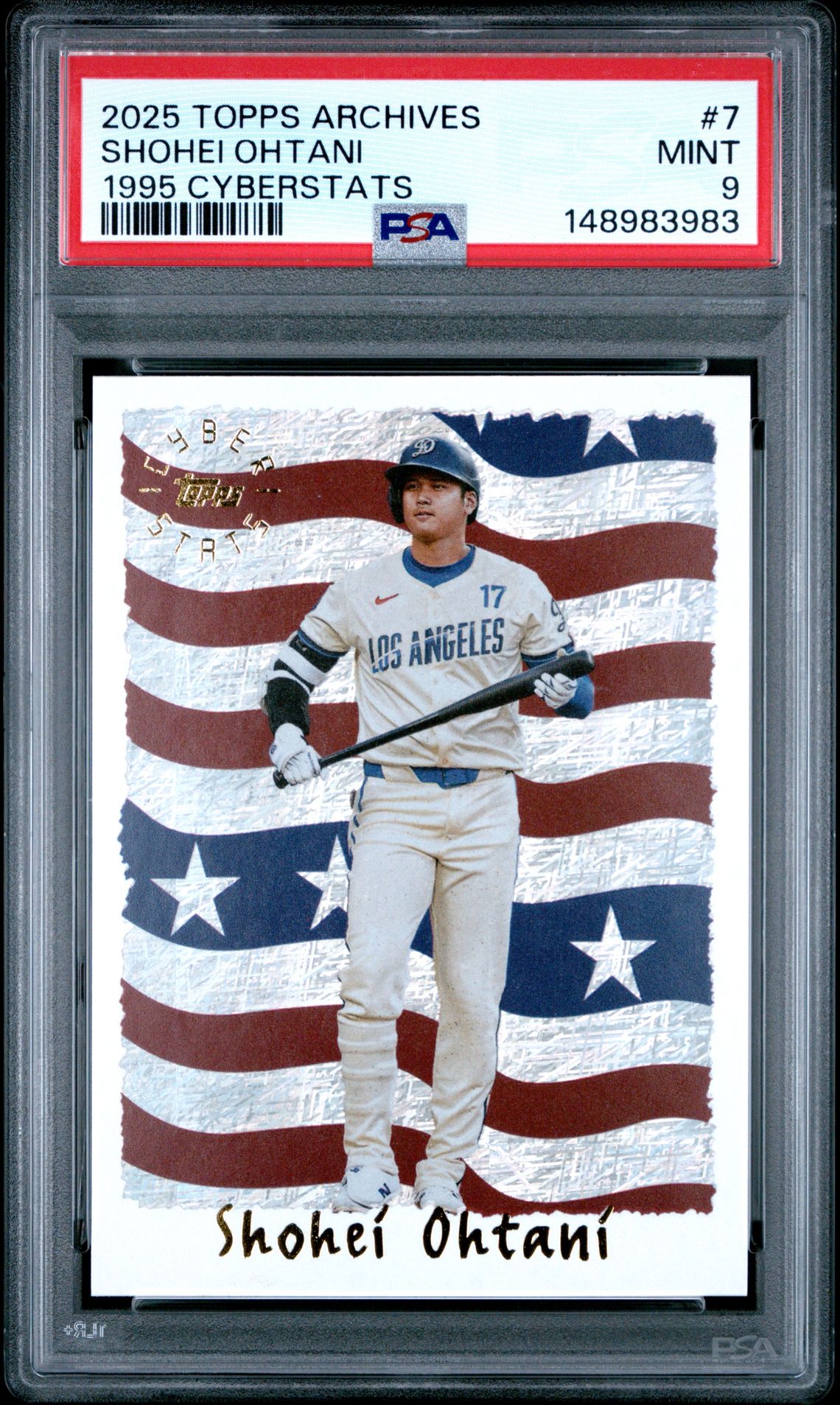 2025 Topps TOPPS ARCHIVES 1995 TOPPS CYBERSTATS #7 Shohei Ohtani front
