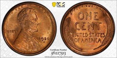 1920-S 1C MS65RD