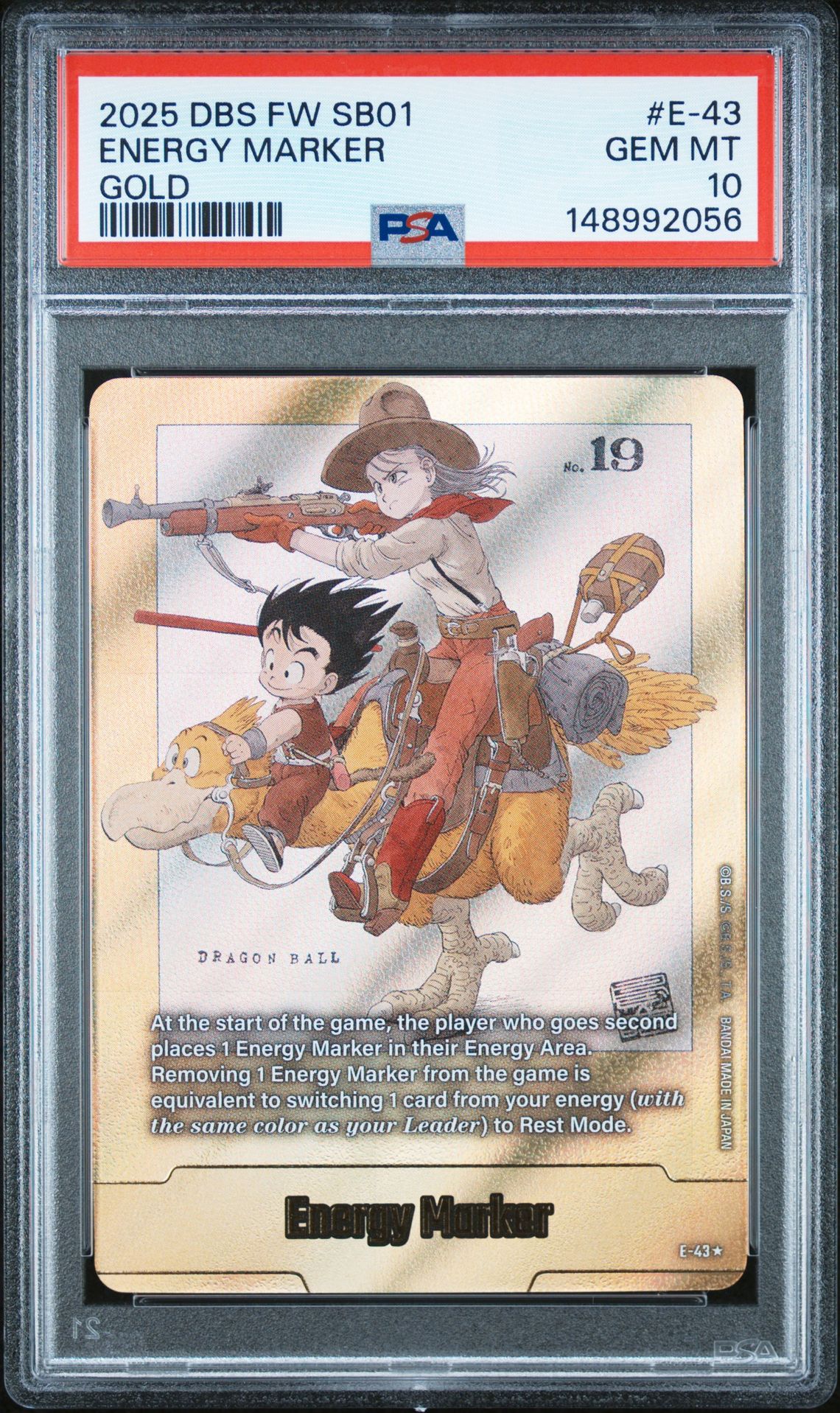 2025 Dragon Ball DRAGON BALL SUPER CARD GAME FUSION WORLD MANGA BOOSTER 01 GOLD #E-43 Energy Marker front