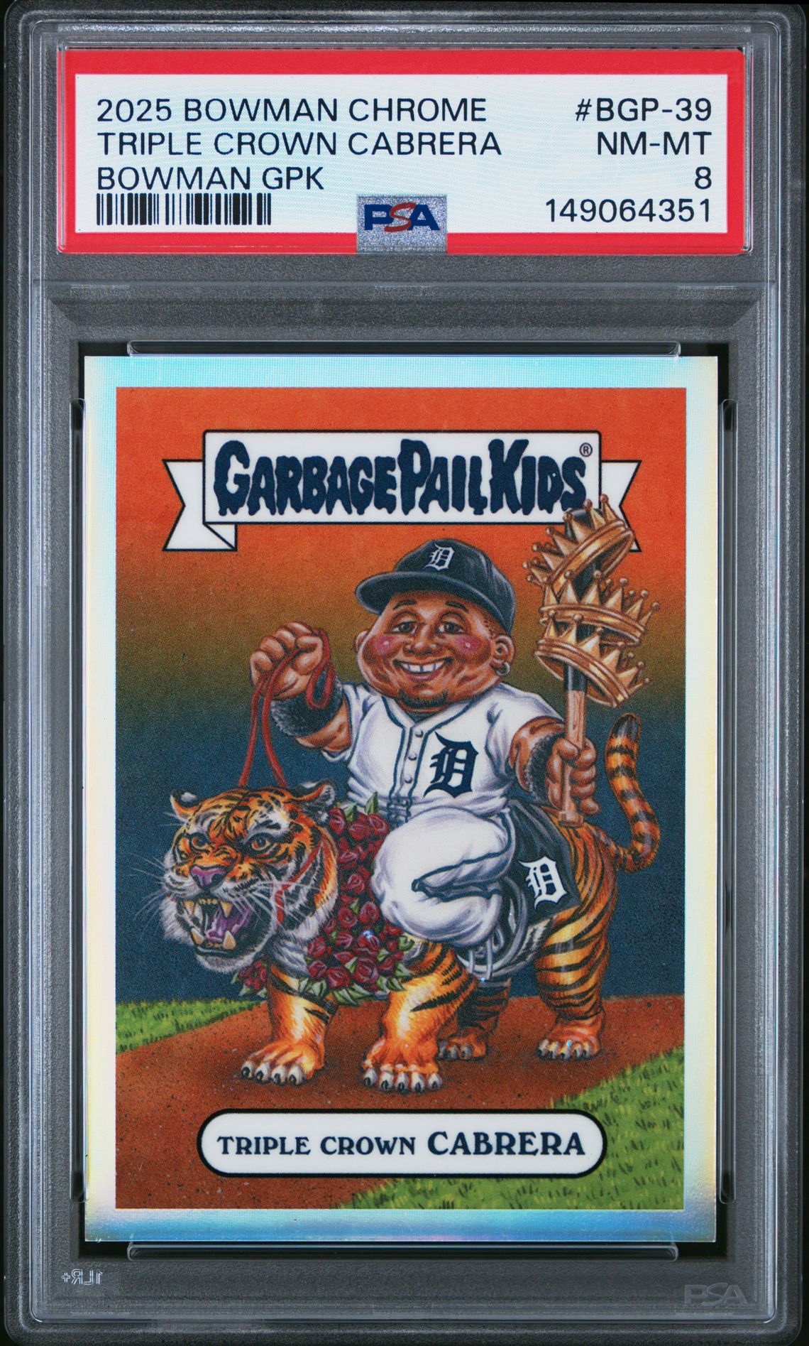 2025 Bowman Chrome BOWMAN CHROME BOWMAN GPK #BGP-39 Triple Crown Cabrera front