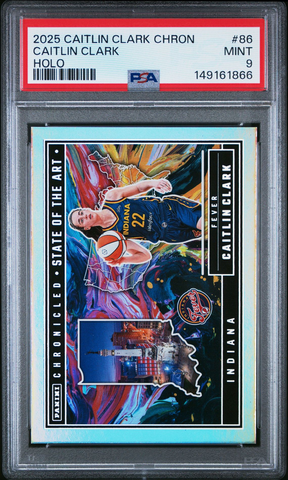 2025 Panini PANINI CAITLIN CLARK CHRONICLED HOLO #86 Caitlin Clark front