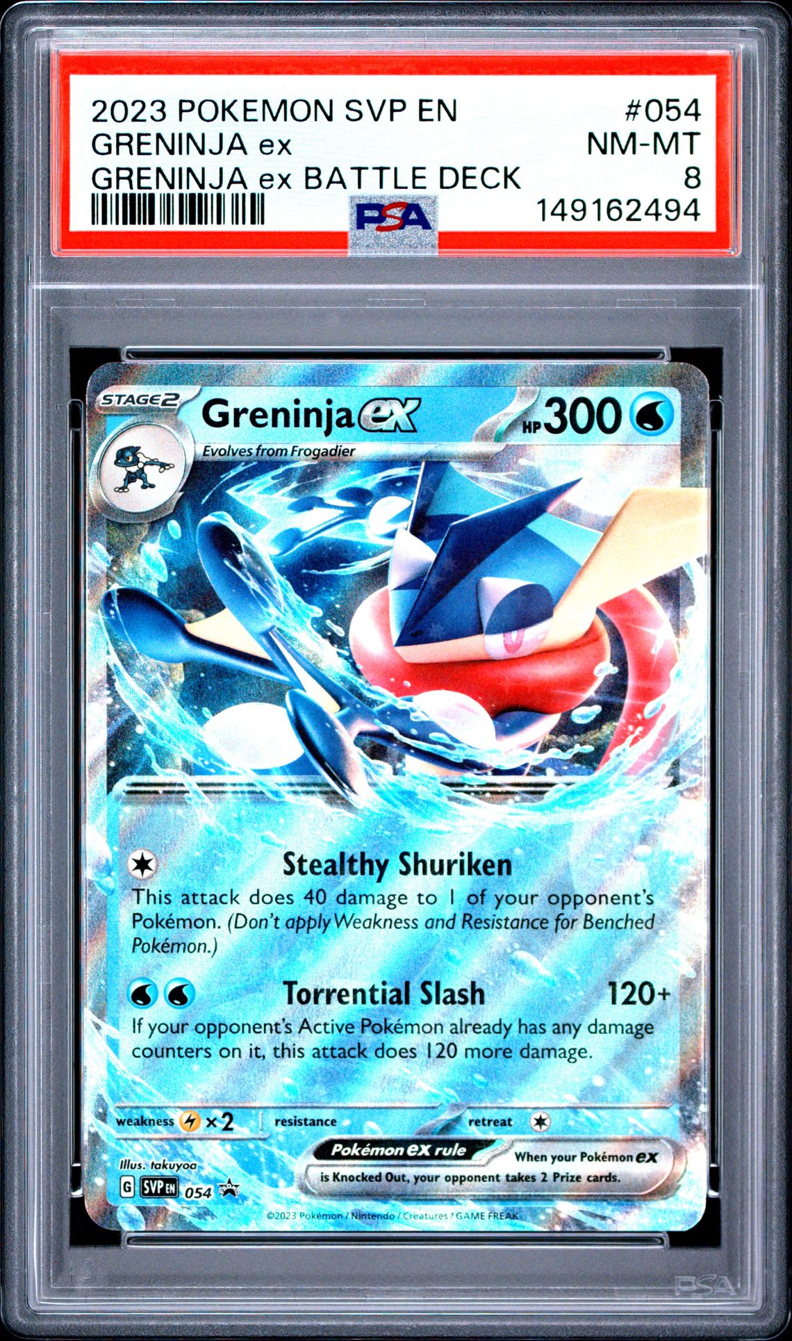 2023 Pokemon Svp En-Sv Black Star Promo Greninja Ex #054 (Greninja Ex Battle Deck) Nm-Mt 8 front