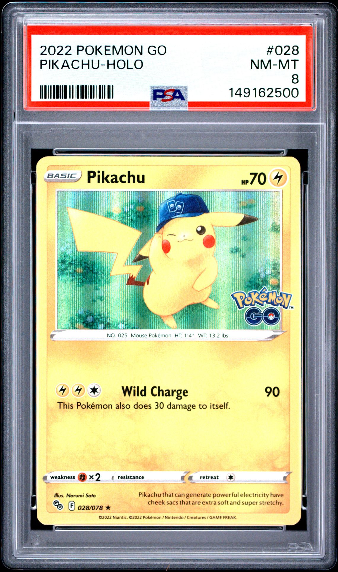 2022 Pokemon Go Pikachu-Holo #028 Nm-Mt 8 front