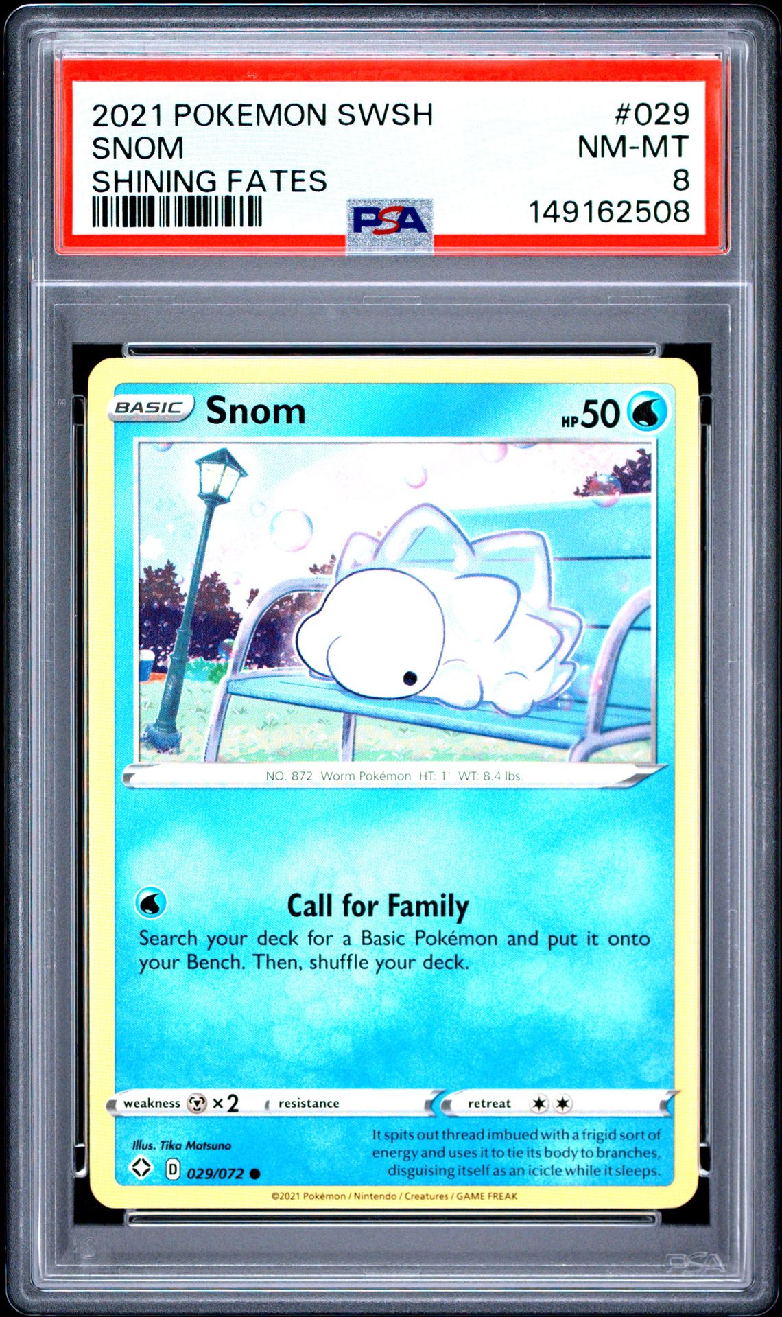 2021 Pokemon Sword & Shield Shining Fates Snom #029 (Shining Fates) Nm-Mt 8 front