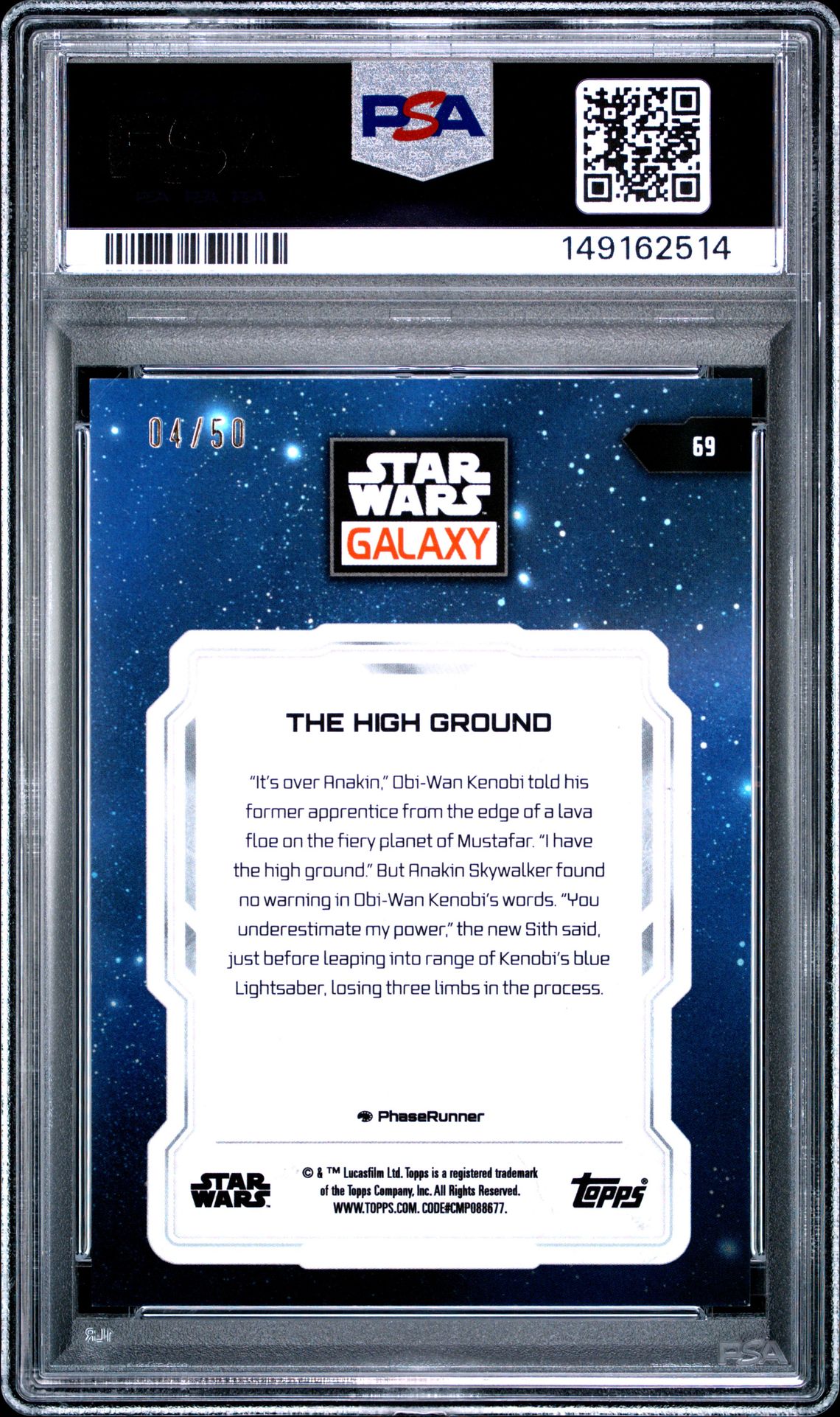 2024 Topps Chrome Star Wars Galaxy The High Ground #69 (Mojo Refractor) Nm-Mt 8 back