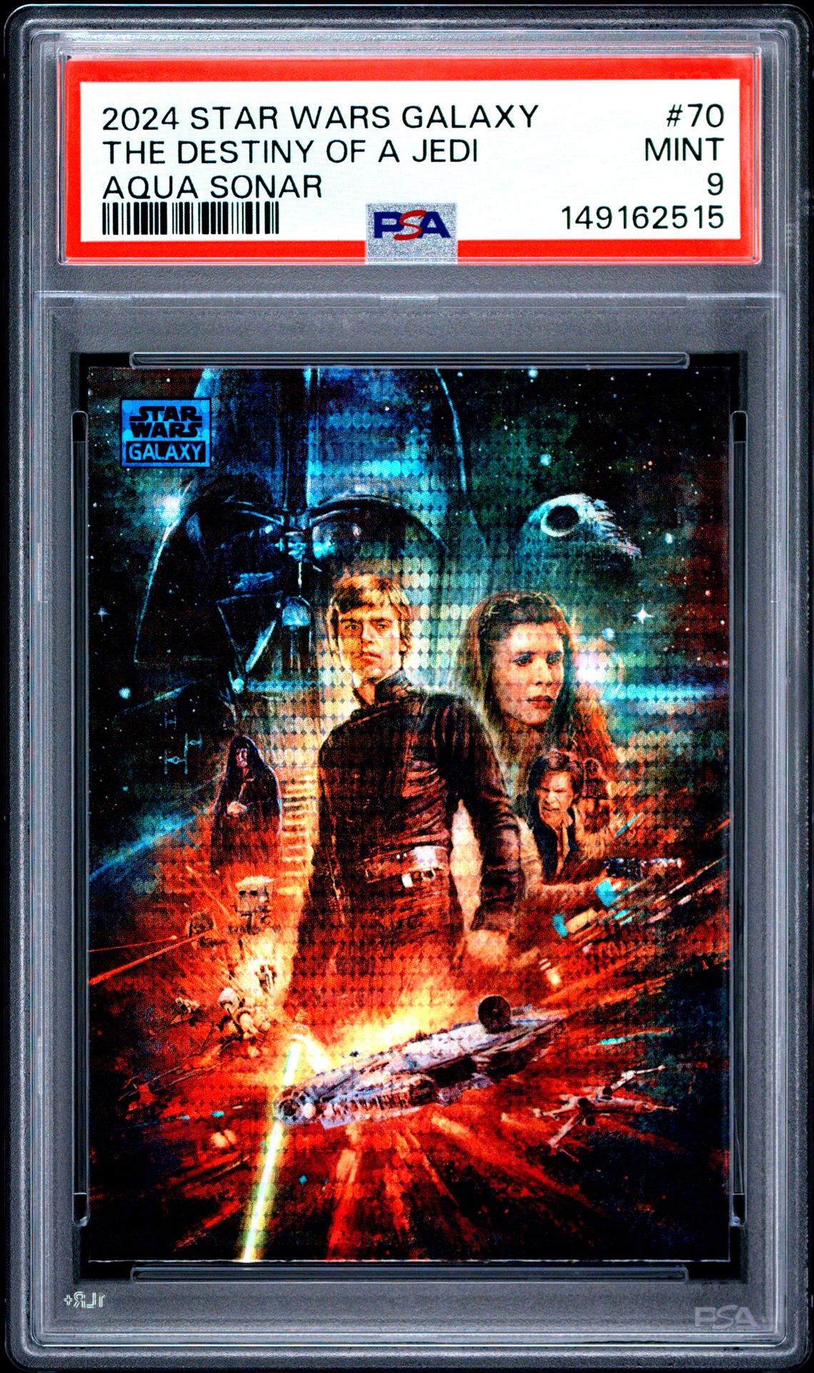 2024 Topps Chrome Star Wars Galaxy The Destiny Of A Jedi #70 (Aqua Sonar) Mint 9 front
