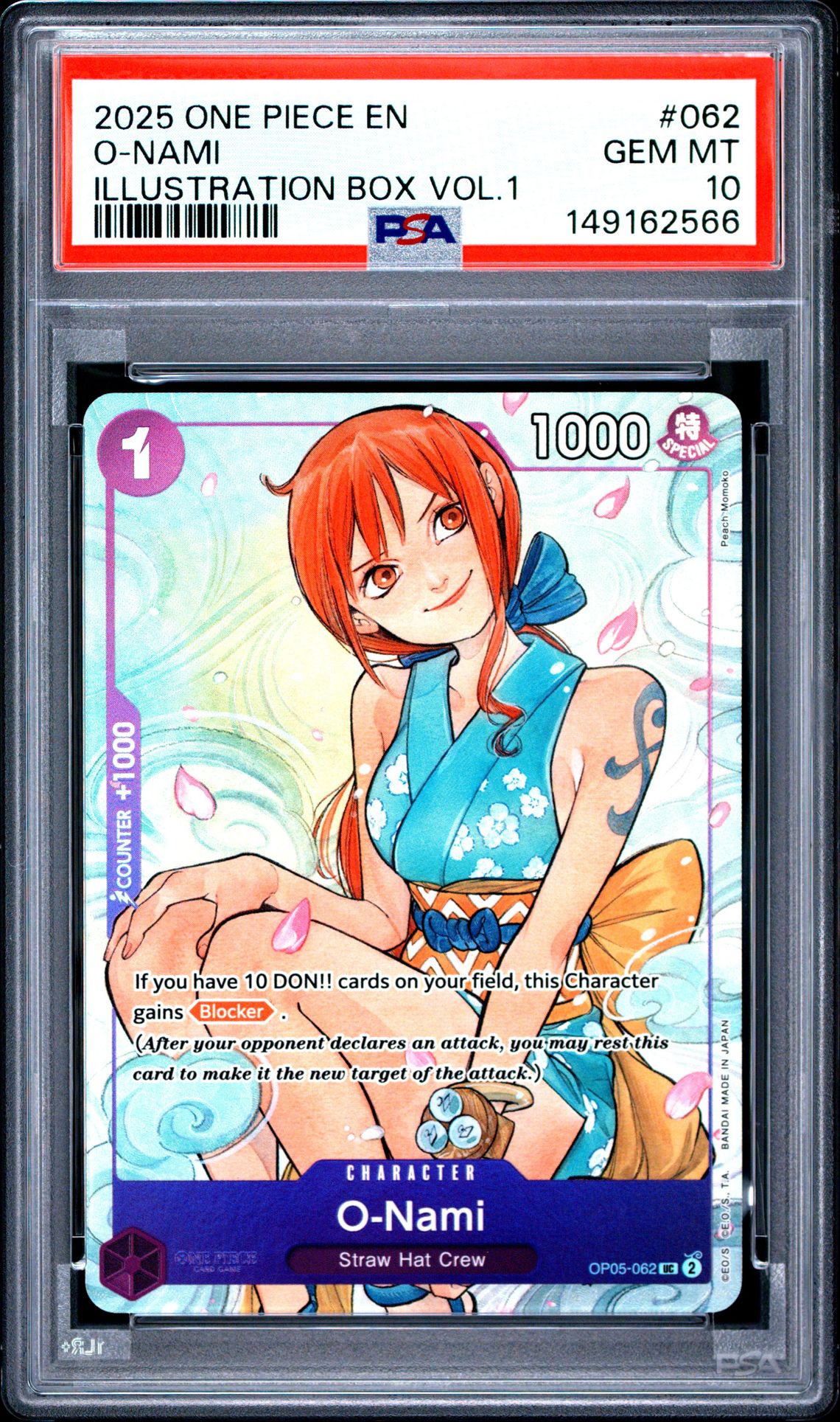2025 One Piece Promos O-Nami #062 (Illustration Box Vol.1) Gem Mt 10 front