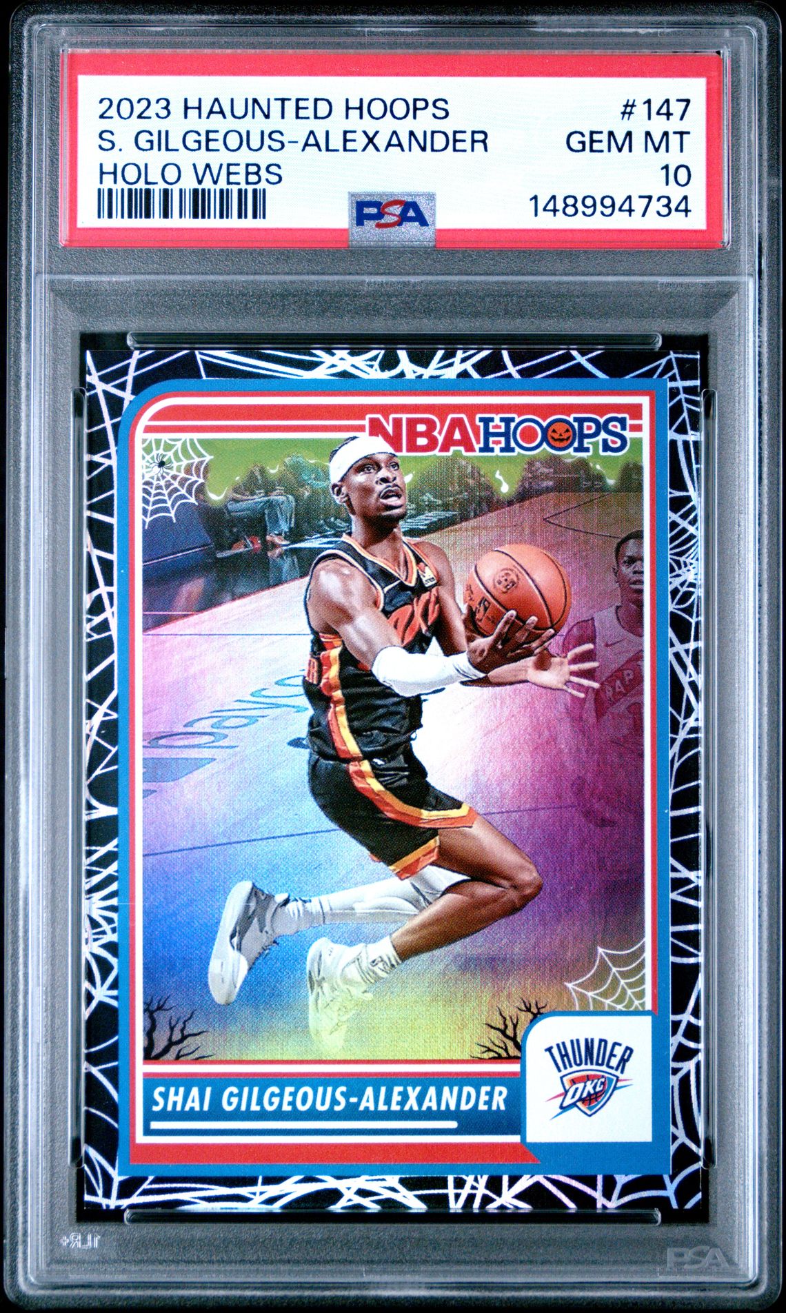 2023 Panini Haunted Hoops S. Gilgeous-Alexander #147 (Holo Webs) Gem Mt 10 front