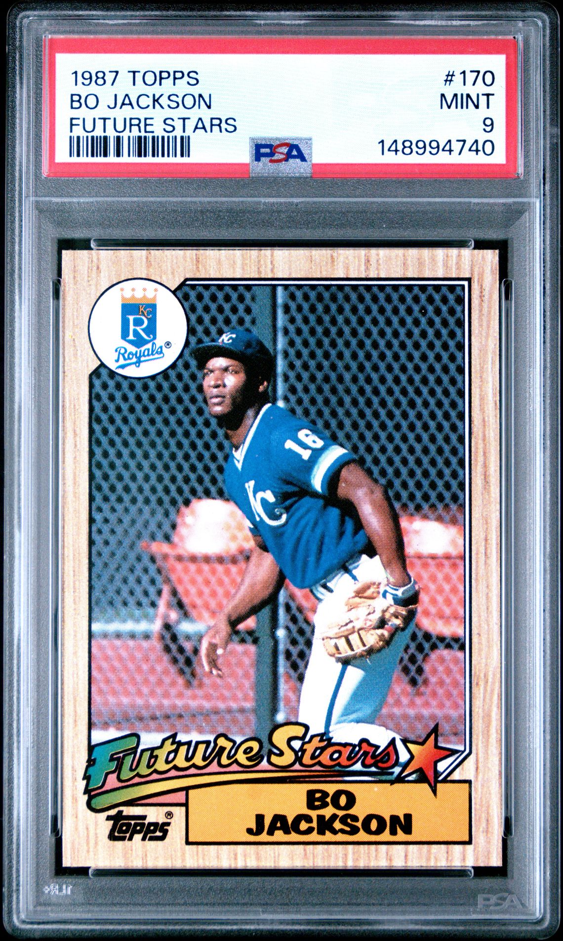 1987 Topps Bo Jackson #170 (Future Stars) Mint 9 front