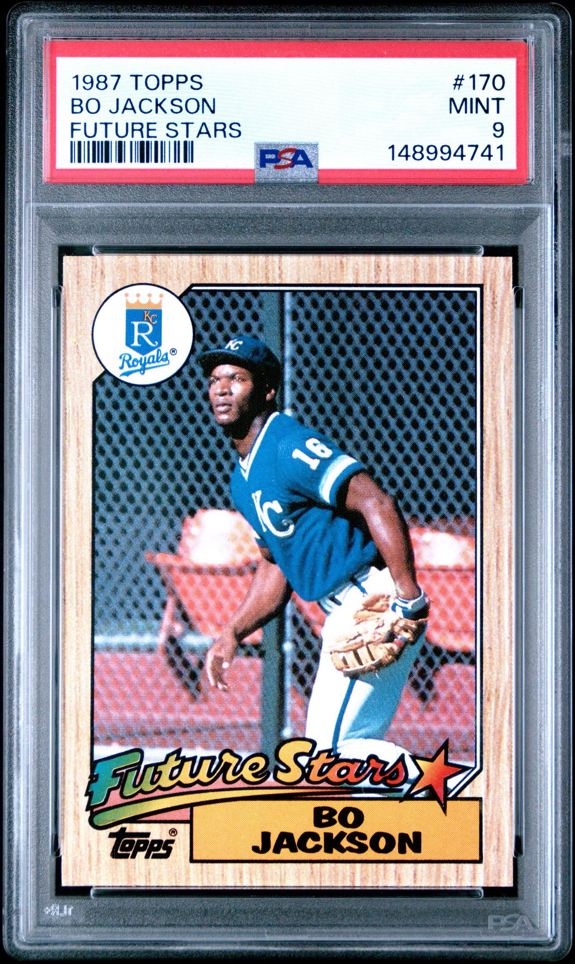 1987 Topps Bo Jackson #170 (Future Stars) Mint 9 front
