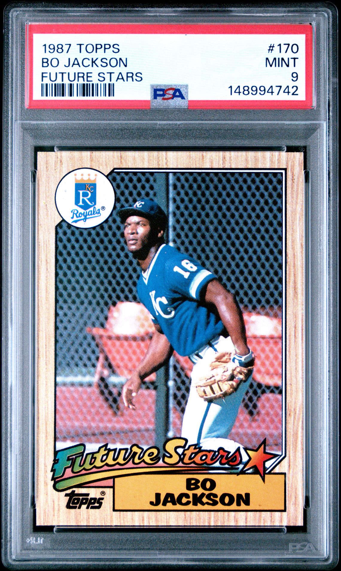 1987 Topps Bo Jackson #170 (Future Stars) Mint 9 front