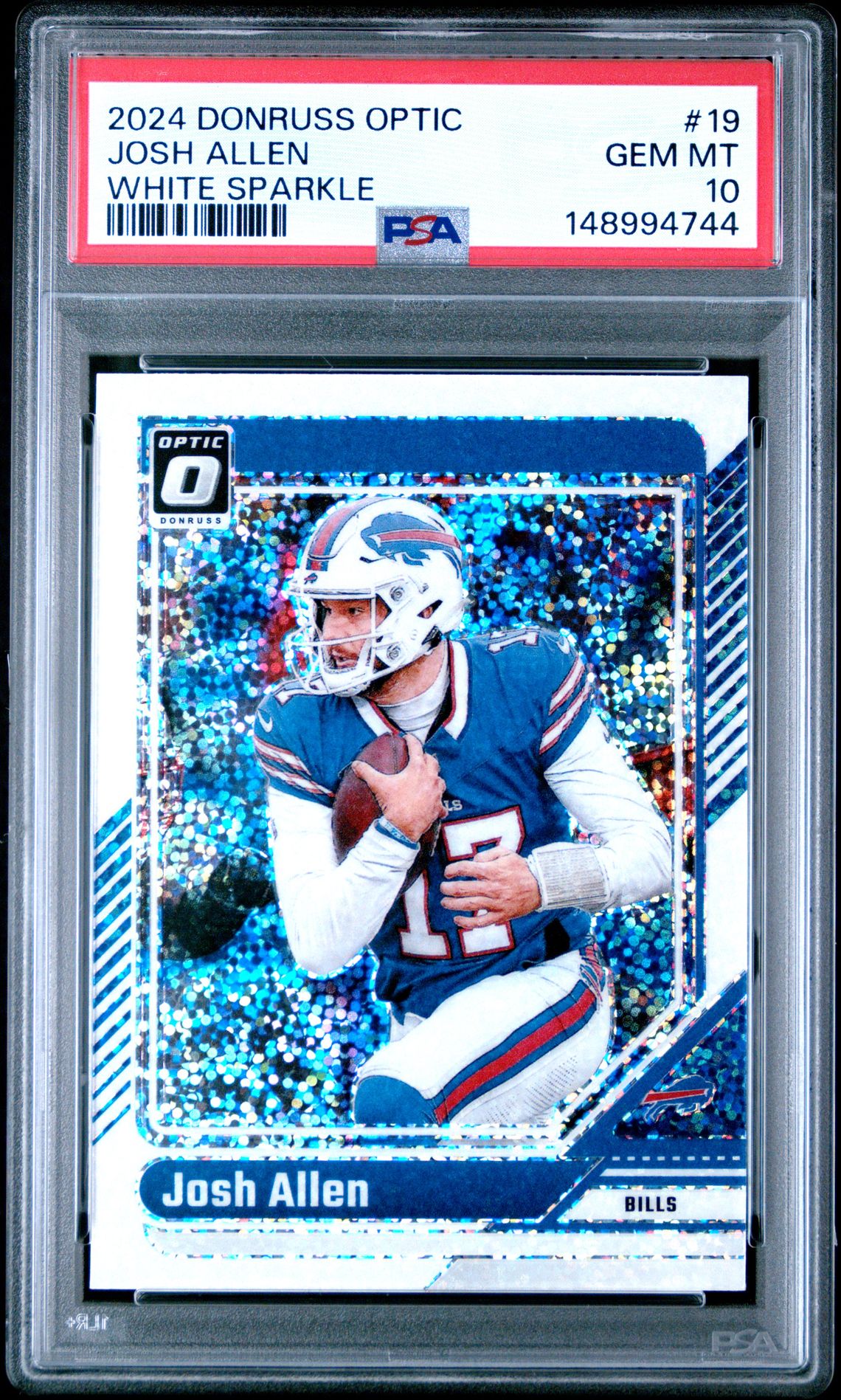 2024 Panini Donruss Optic Josh Allen #19 (White Sparkle) Gem Mt 10 front