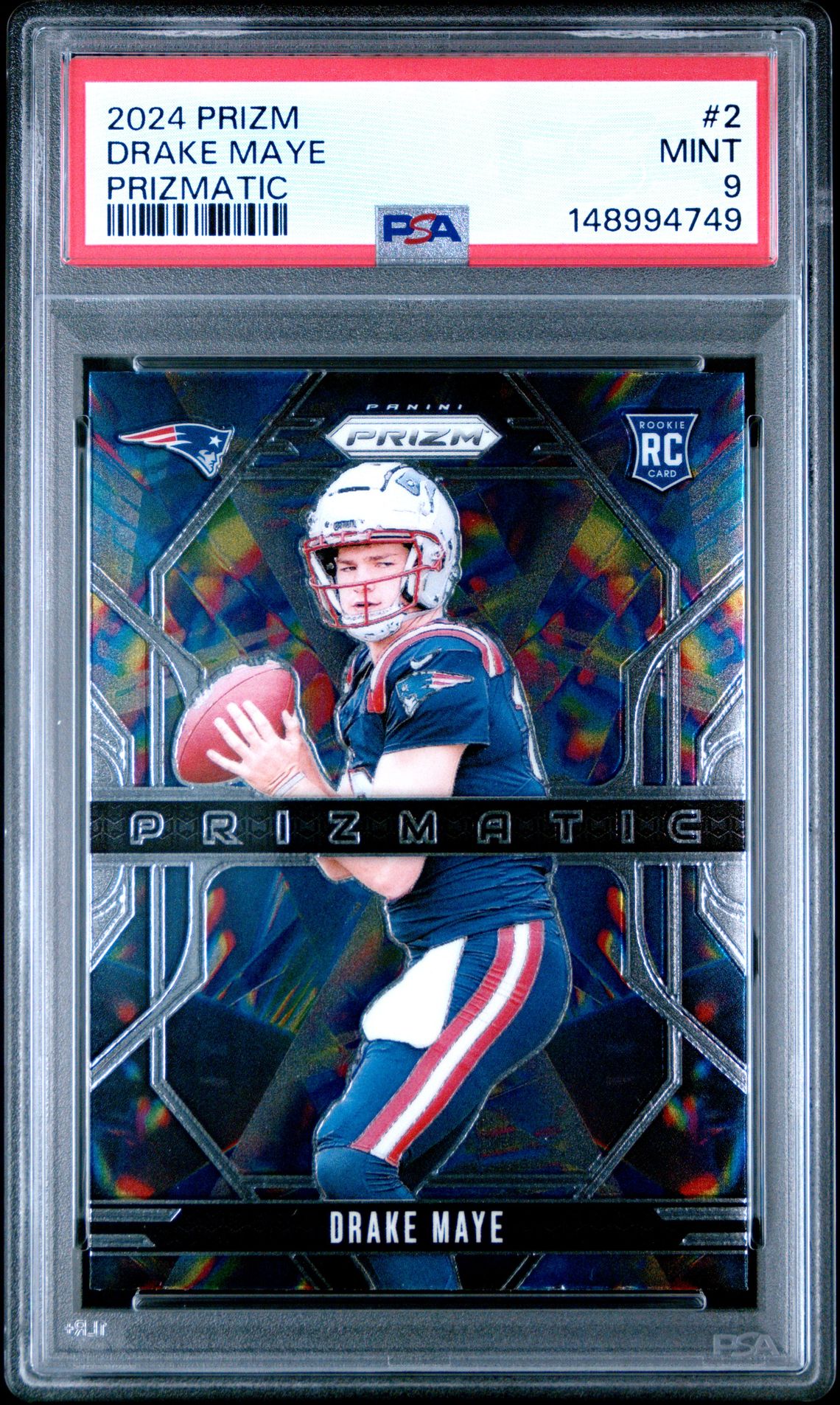 2024 Panini Prizm Prizmatic Drake Maye #2 Mint 9 front