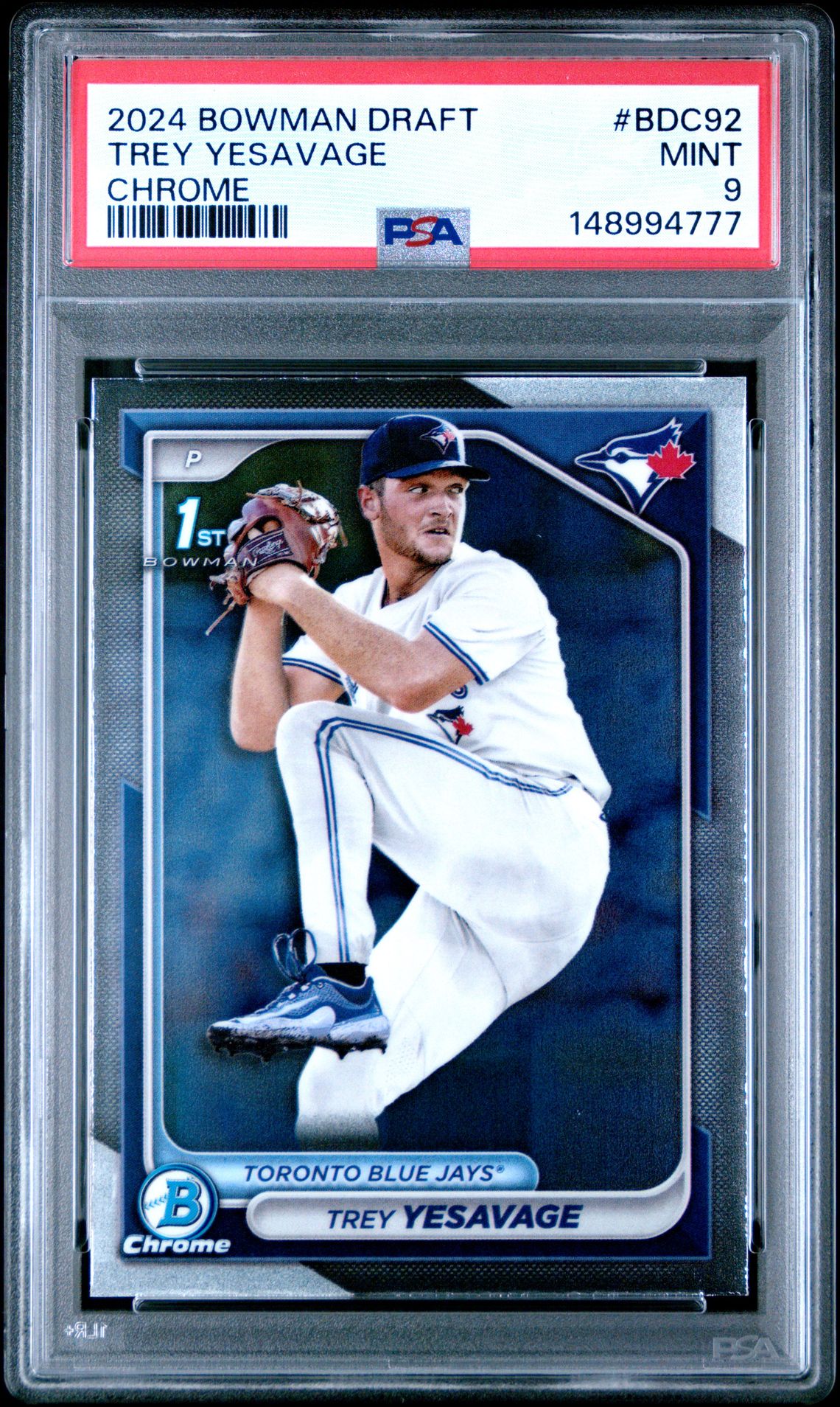 2024 Bowman Draft Trey Yesavage #Bdc92 (Chrome) Mint 9 front