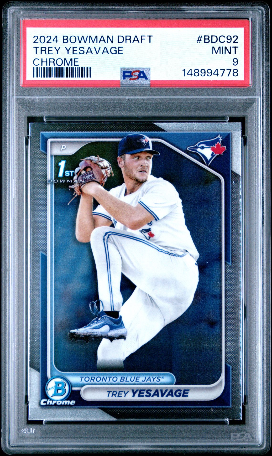 2024 Bowman Draft Trey Yesavage #Bdc92 (Chrome) Mint 9 front