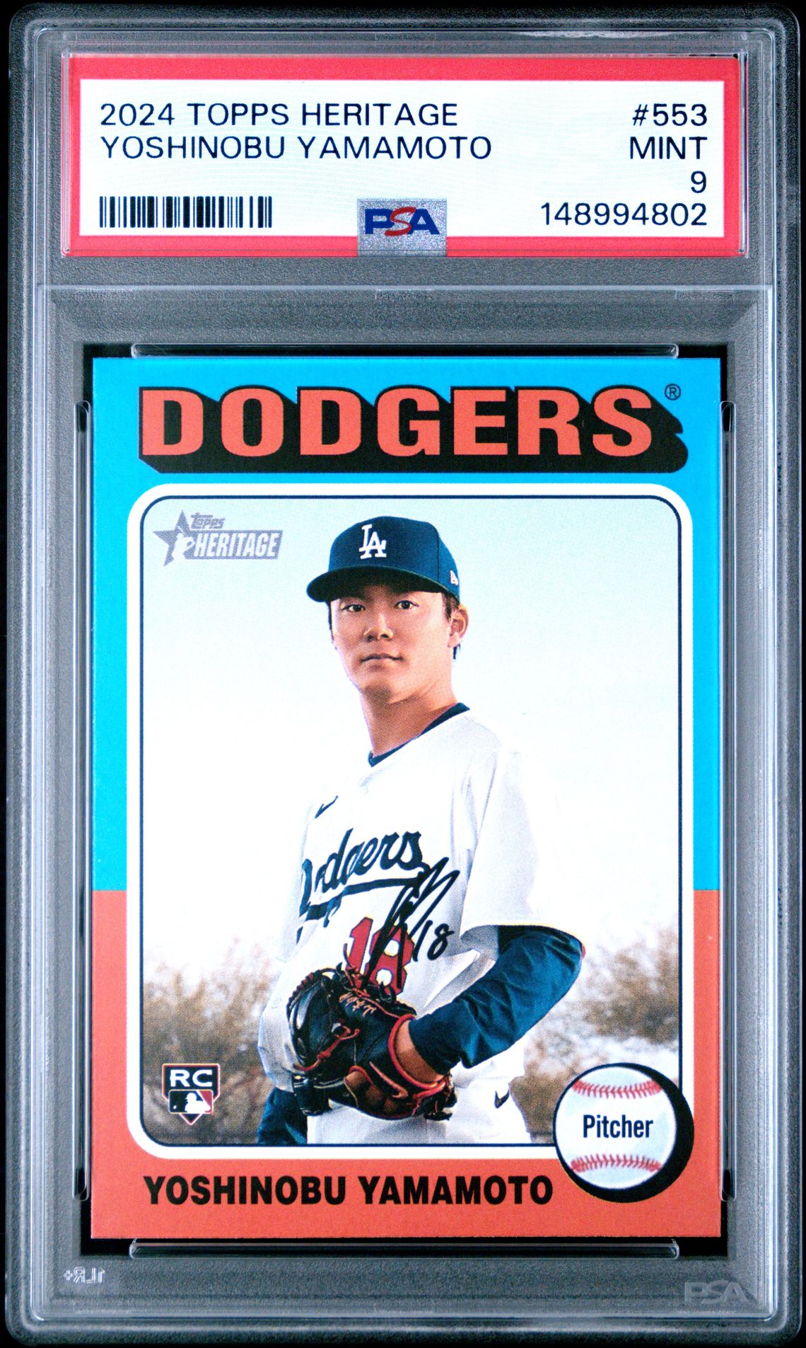 2024 Topps Heritage Yoshinobu Yamamoto #553 Mint 9 front