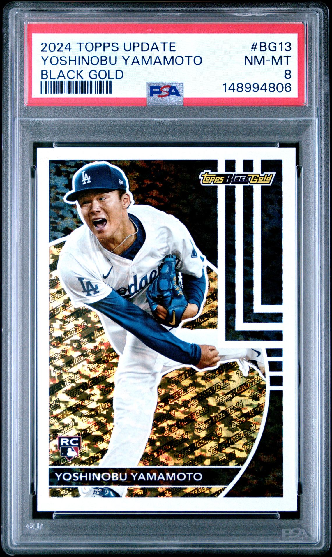 2024 Topps Update Topps Black Gold Yoshinobu Yamamoto #Bg13 Nm-Mt 8 front