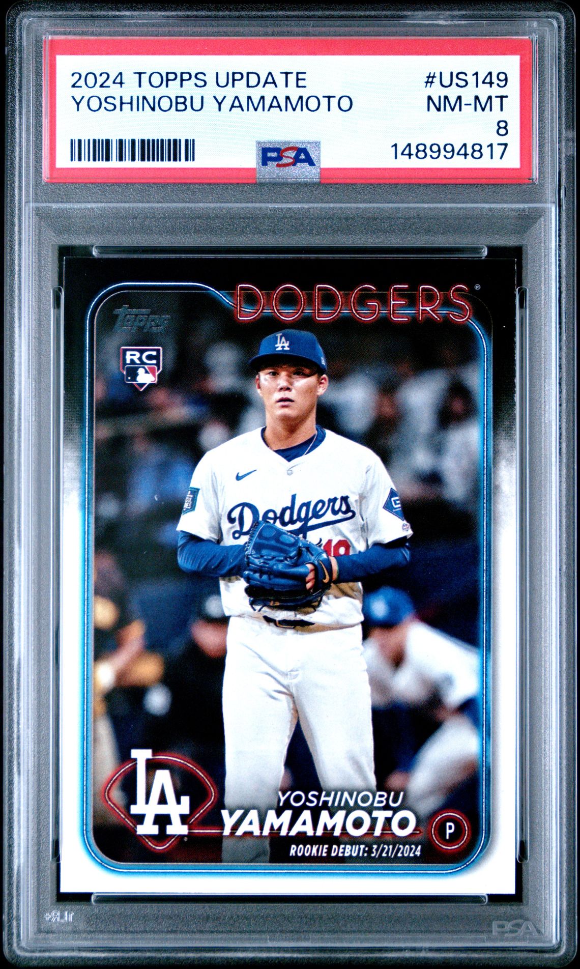 2024 Topps Update Yoshinobu Yamamoto #Us149 Nm-Mt 8 front