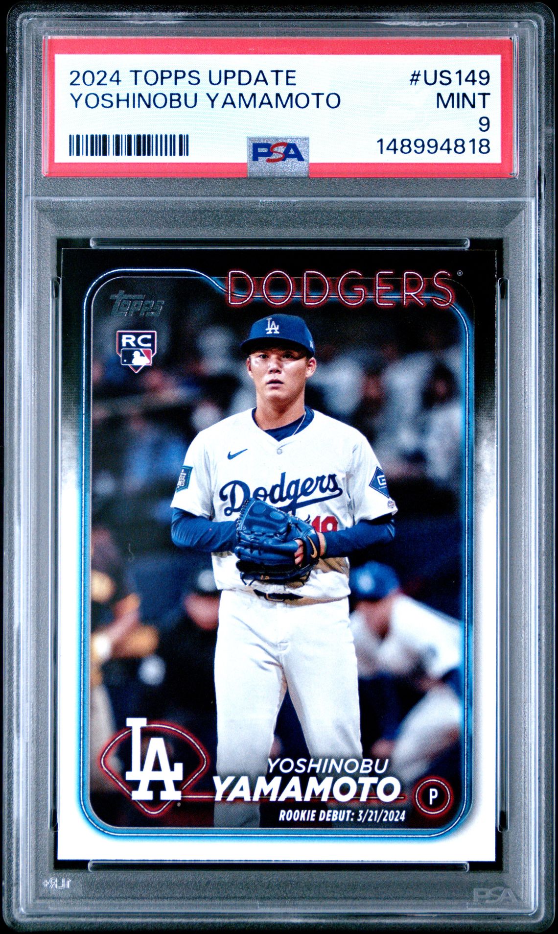 2024 Topps Update Yoshinobu Yamamoto #Us149 Mint 9 front