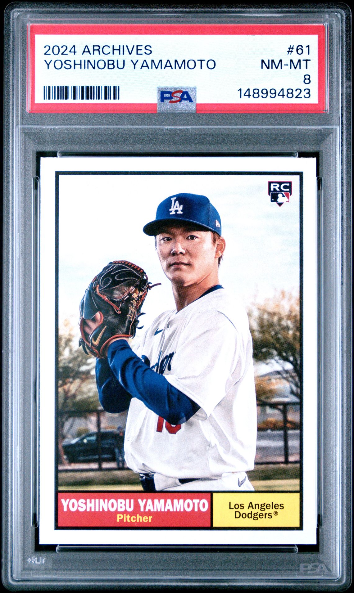 2024 Topps Archives Yoshinobu Yamamoto #61 Nm-Mt 8 front