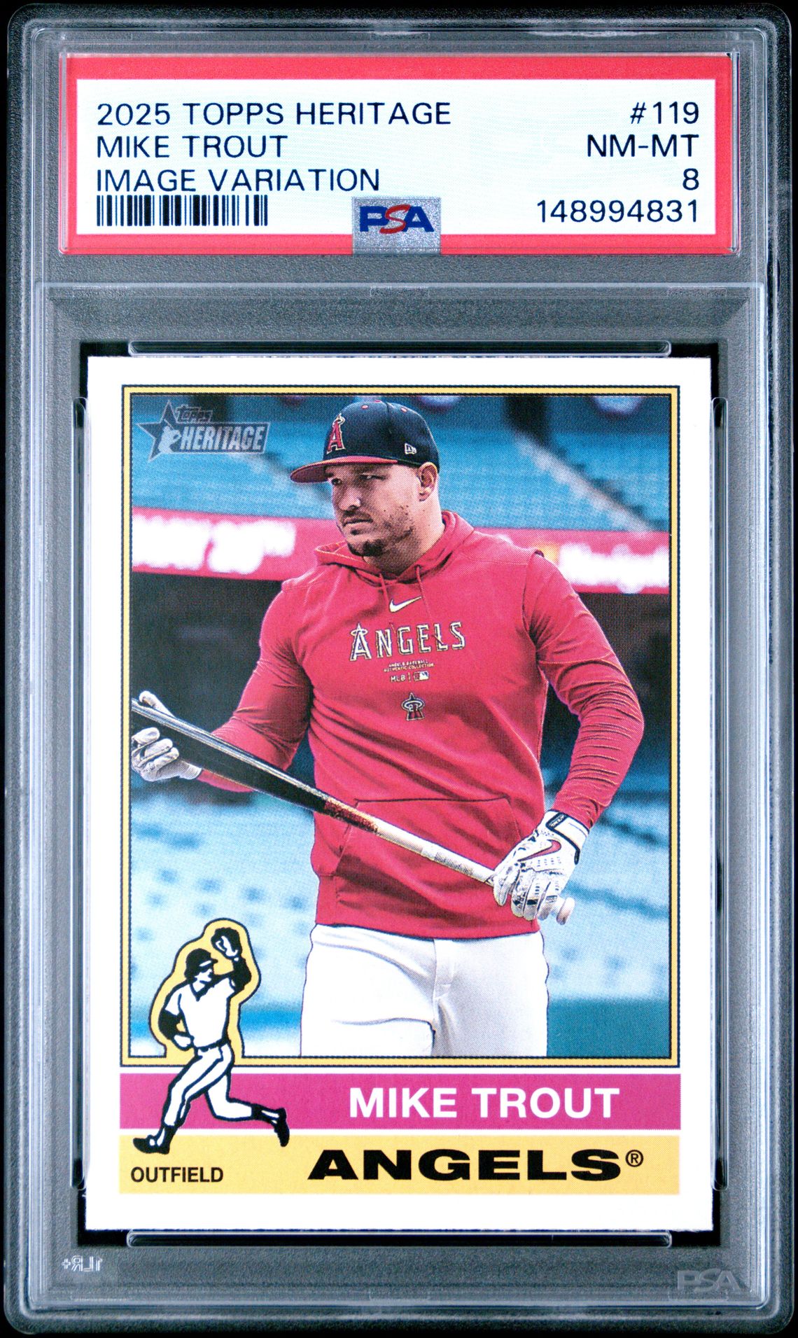 2025 Topps Heritage Mike Trout #119 (Image Variation) Nm-Mt 8 front