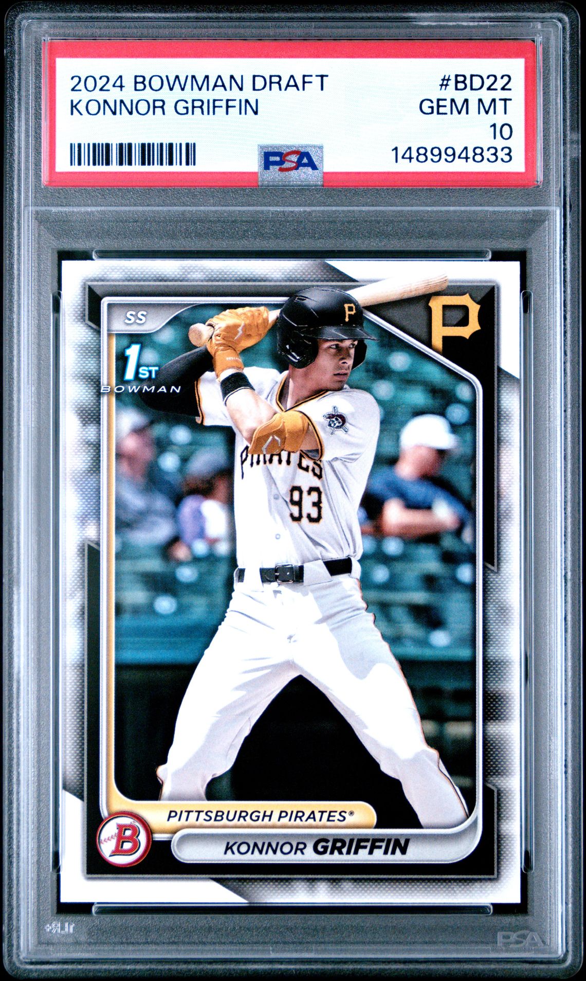 2024 Bowman Draft Konnor Griffin #Bd22 Gem Mt 10 front