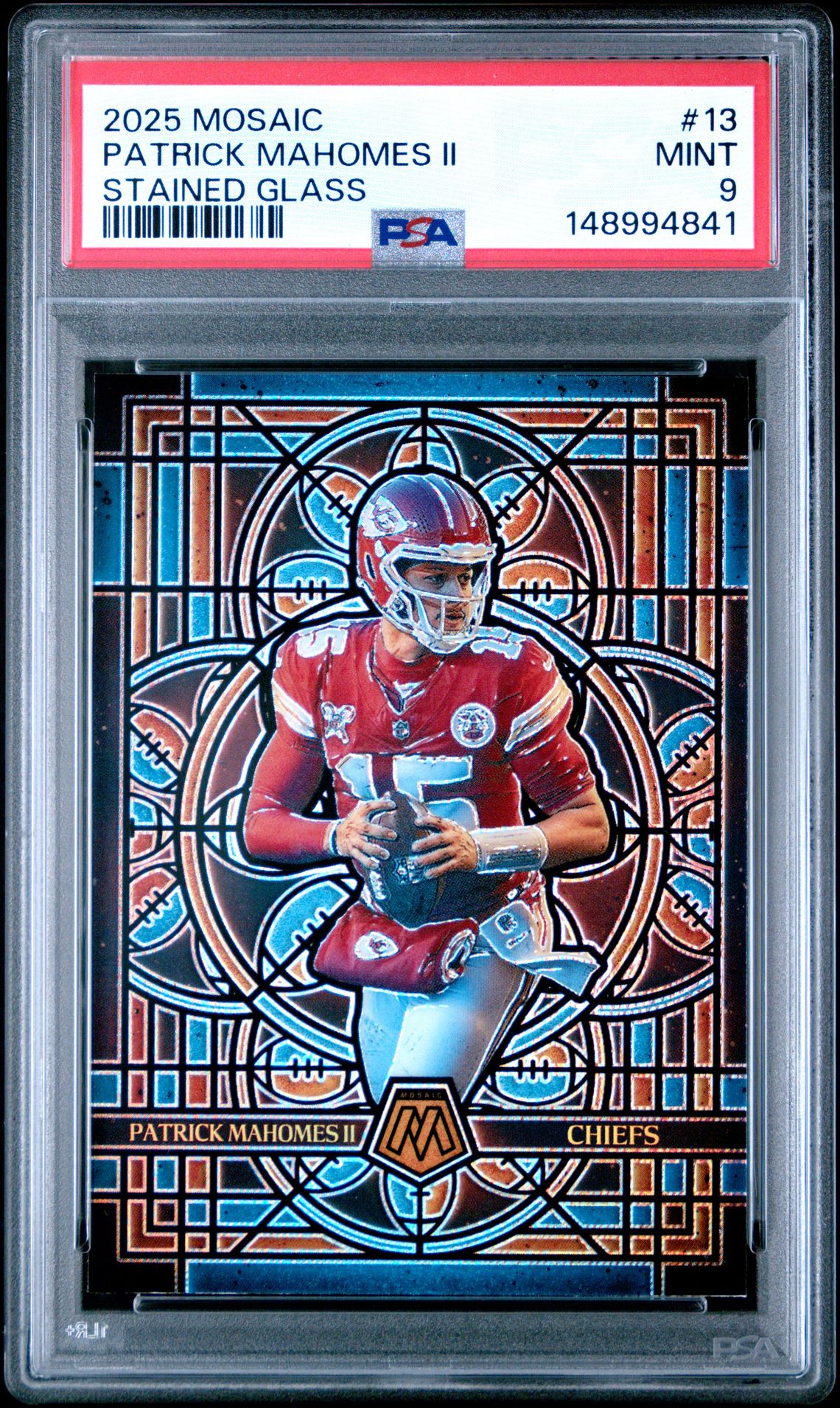 2025 Panini Mosaic Stained Glass Patrick Mahomes Ii #13 Mint 9 front