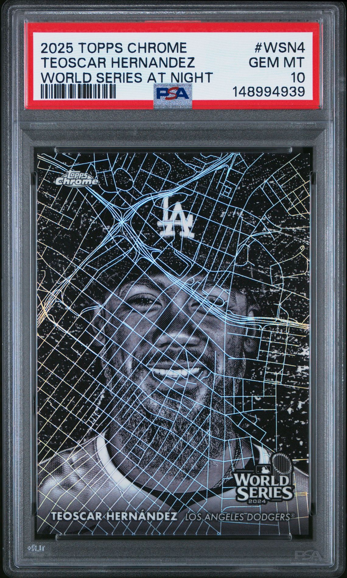 2025 Topps Chrome World Series At Night Teoscar Hernandez #Wsn4 Gem Mt 10 front