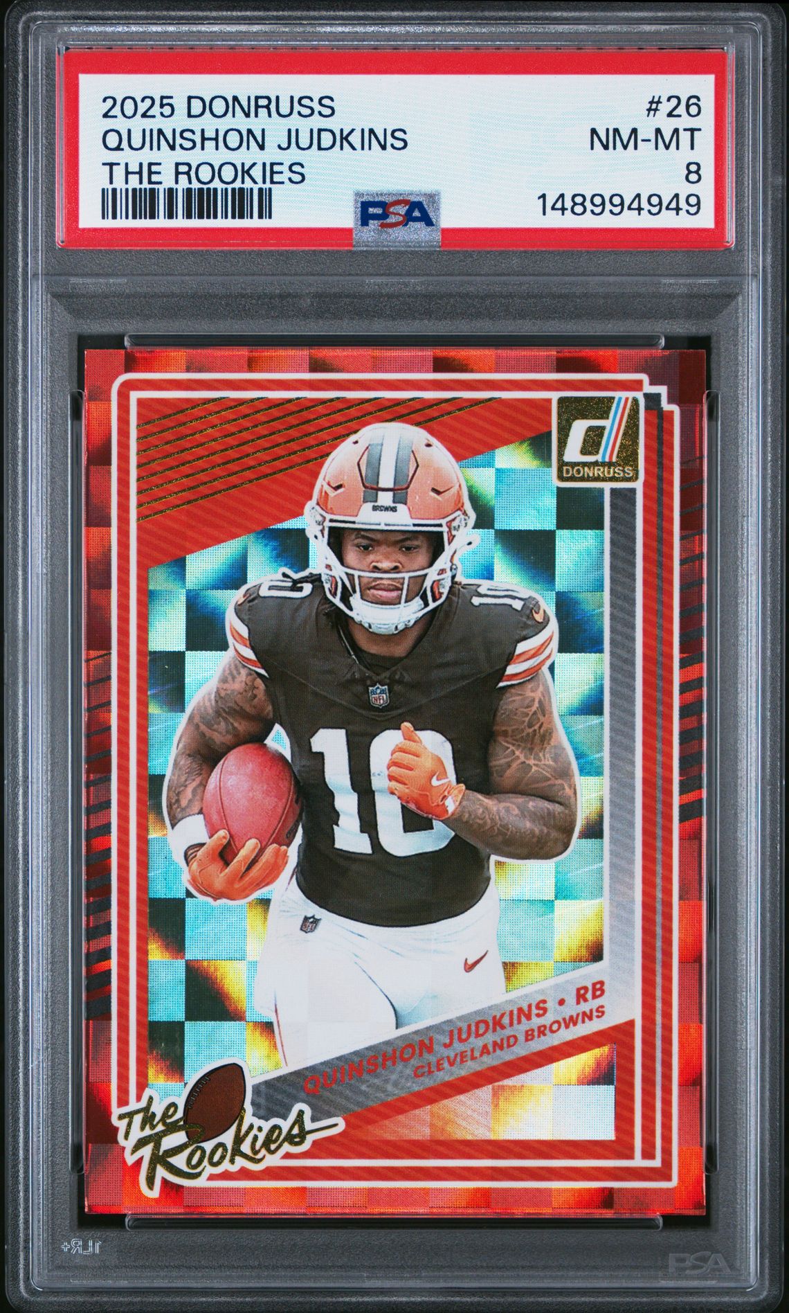 2025 Panini Donruss The Rookies Quinshon Judkins #26 Nm-Mt 8 front