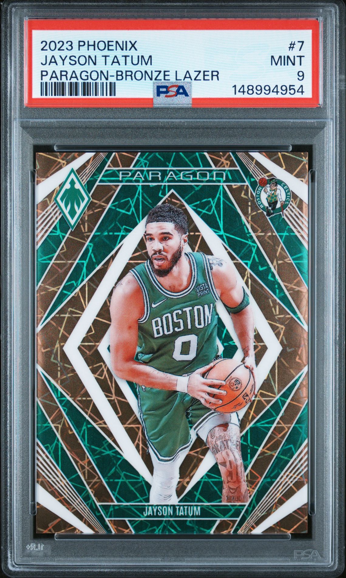 2023 Panini Phoenix Paragon Jayson Tatum #7 (Paragon-Bronze Lazer) Mint 9 front