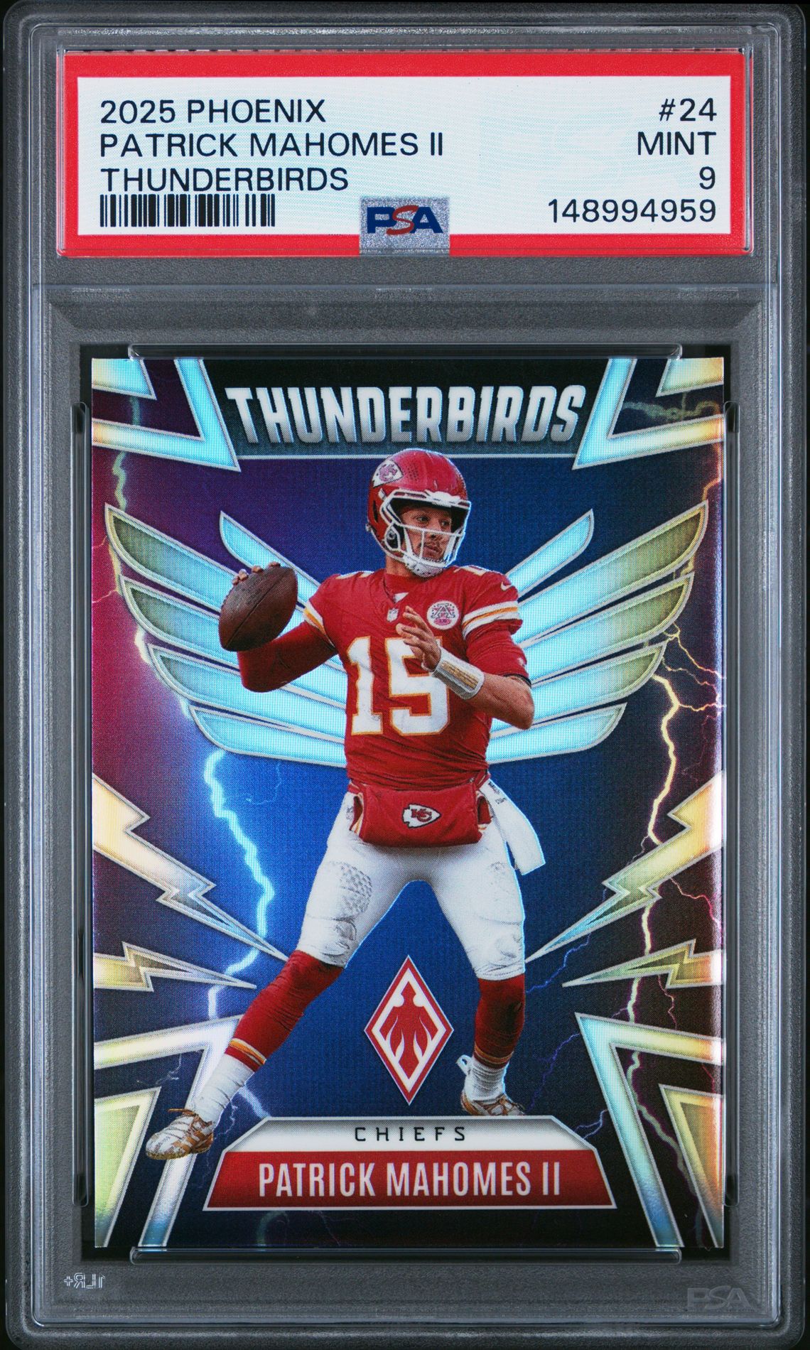 2025 Panini Phoenix Thunderbirds Patrick Mahomes Ii #24 Mint 9 front