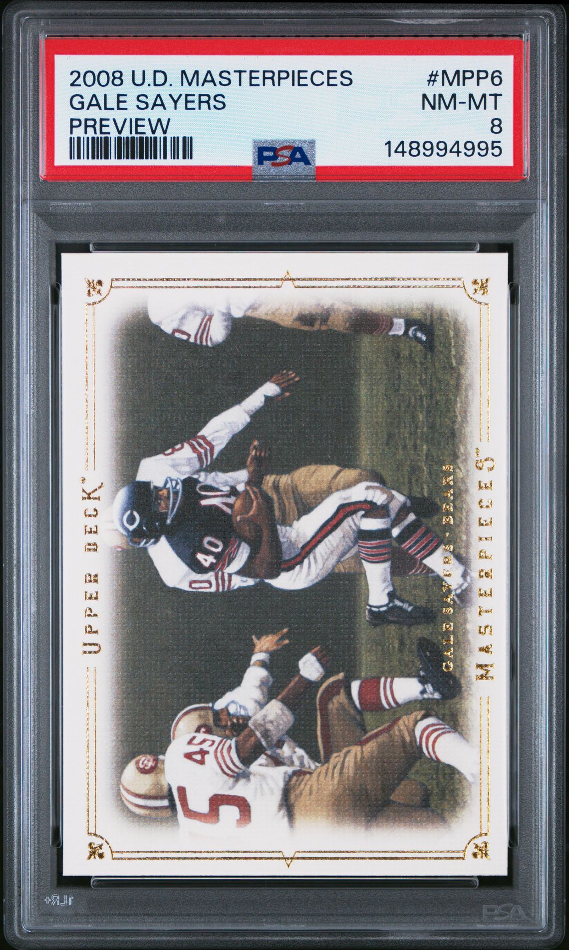 2008 Upper Deck Masterpieces Preview Gale Sayers #Mpp6 (Preview) Nm-Mt 8 front
