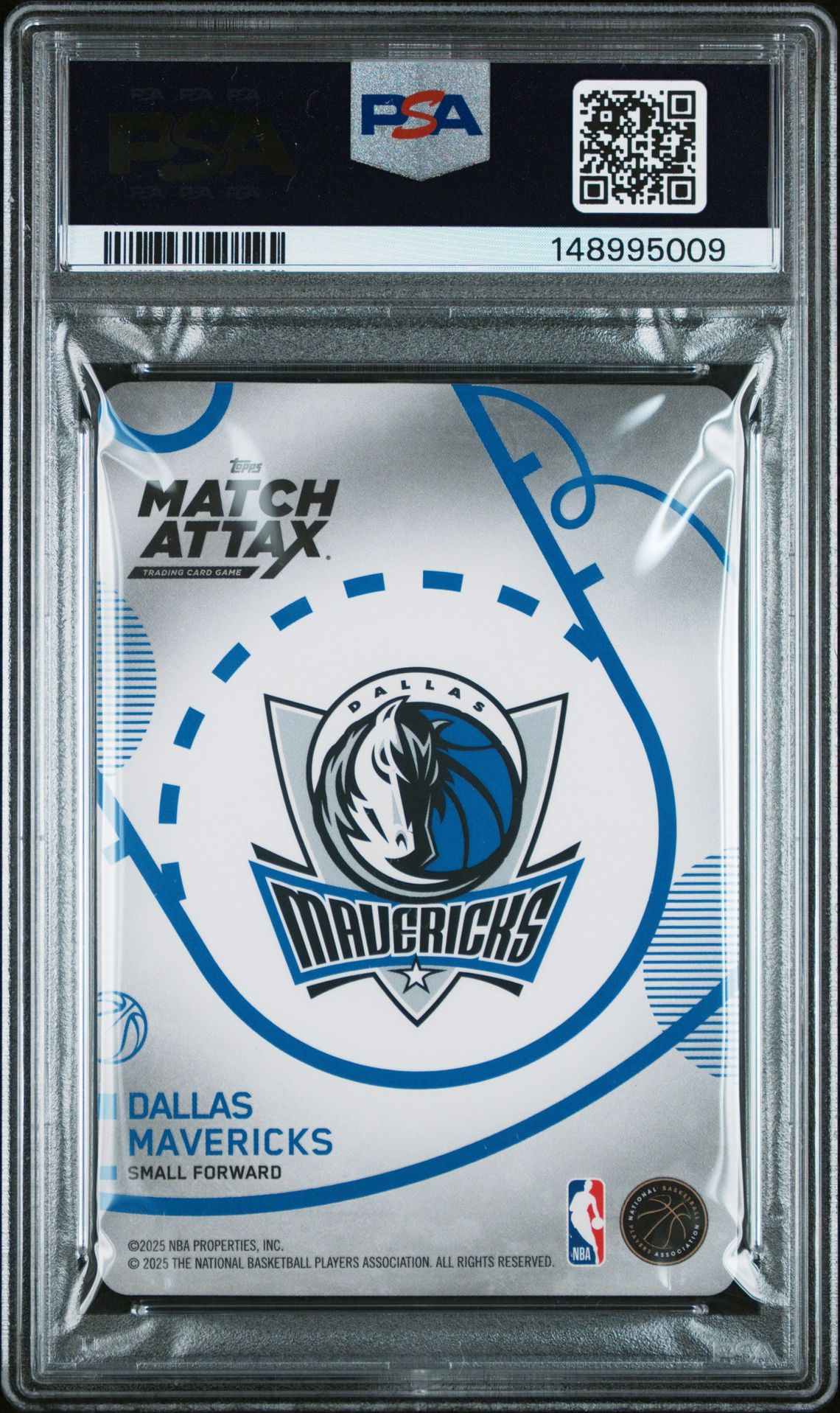 2025 Topps Match Attax Cooper Flagg #121 (Super Rare) Gem Mt 10 back view - PSA certificate #148995009