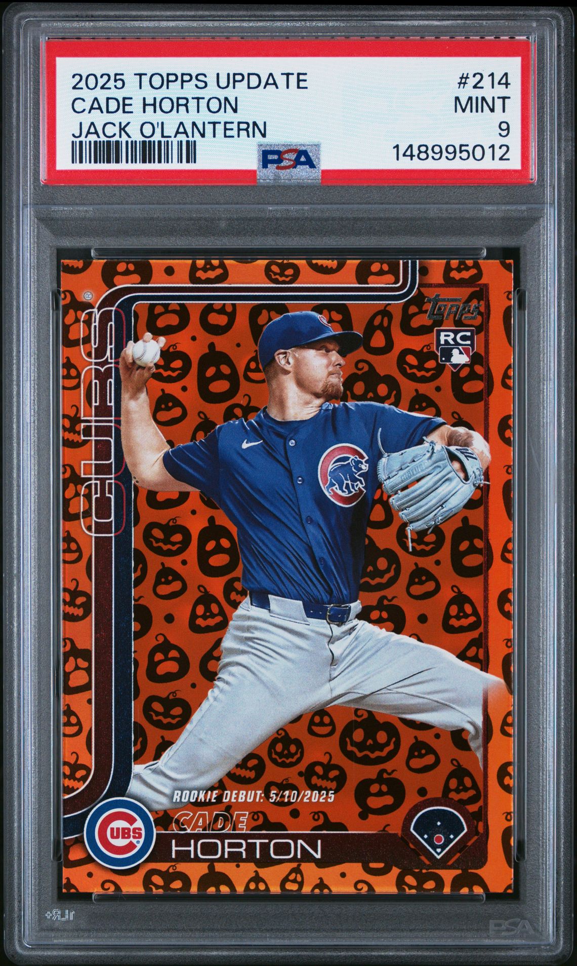 2025 Topps Update Cade Horton #214 (Jack O'lantern) Mint 9 front