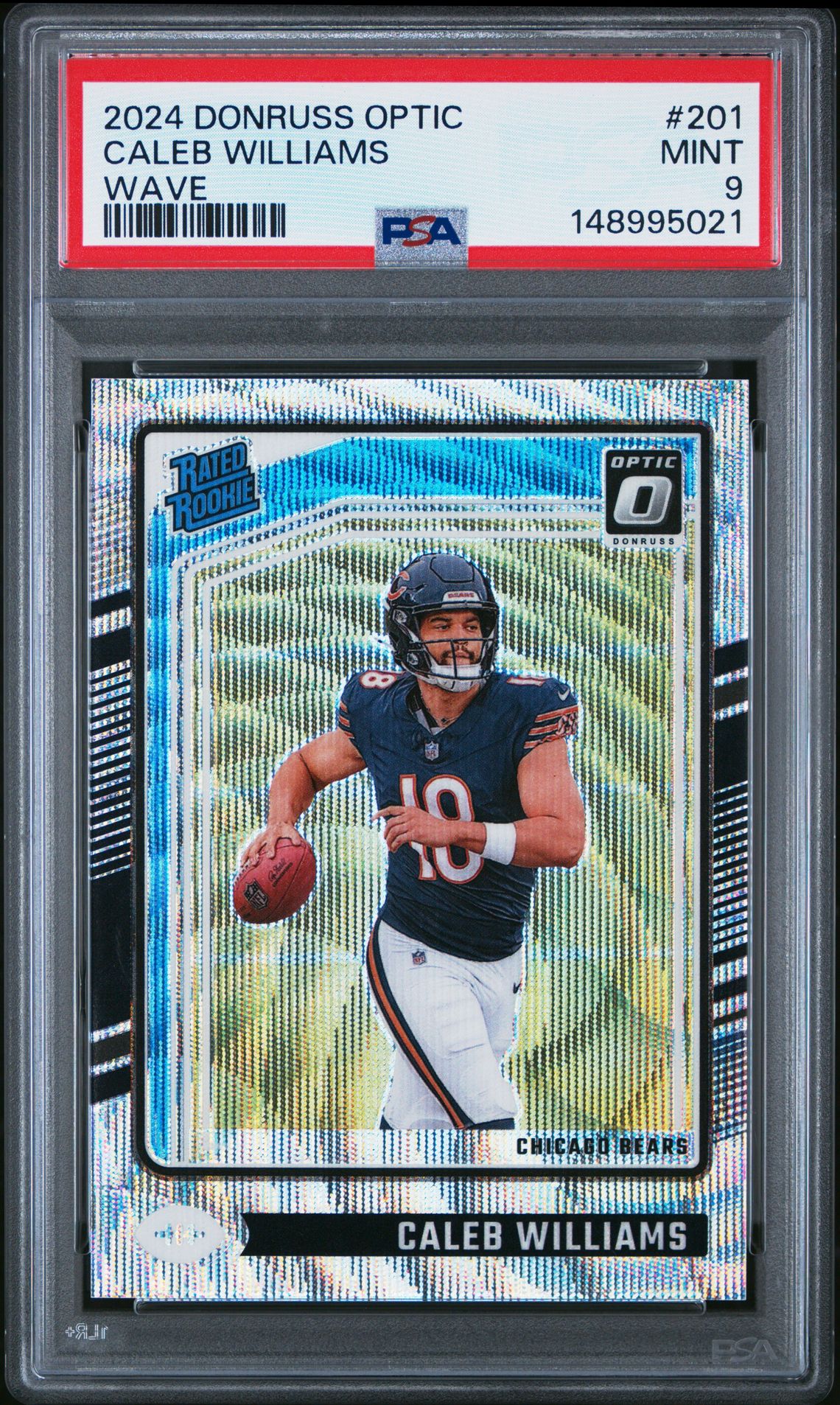 2024 Panini Donruss Optic Caleb Williams #201 (Wave) Mint 9 front