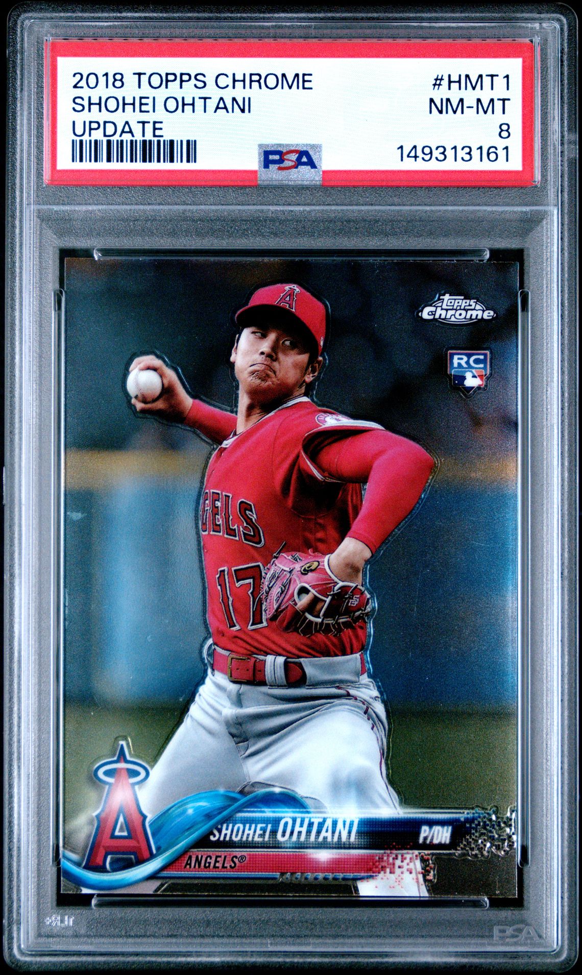 2018 Topps Chrome Update Shohei Ohtani #Hmt1 (Update) Nm-Mt 8 front
