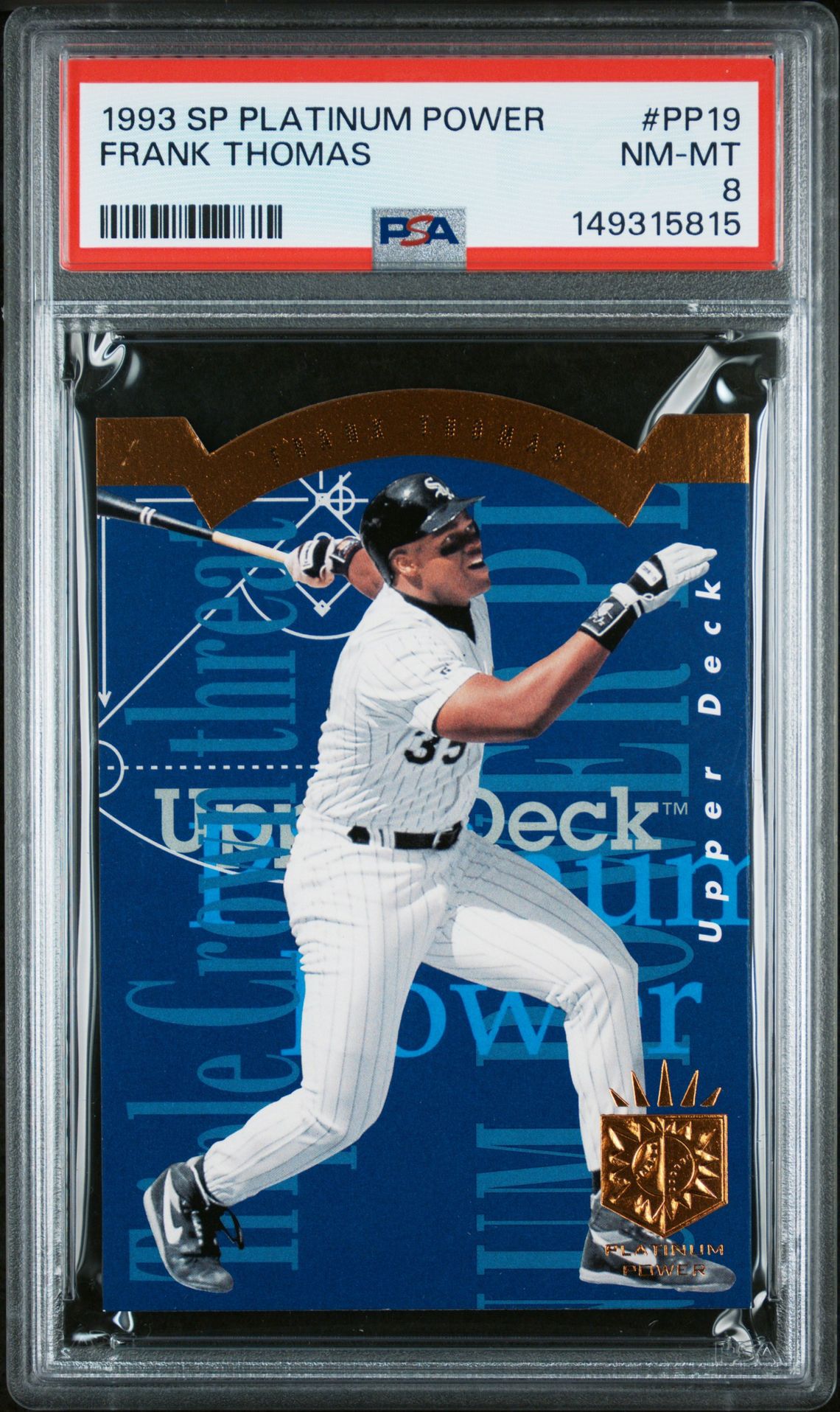 1993 Upper Deck SP PLATINUM POWER #PP19 Frank Thomas front