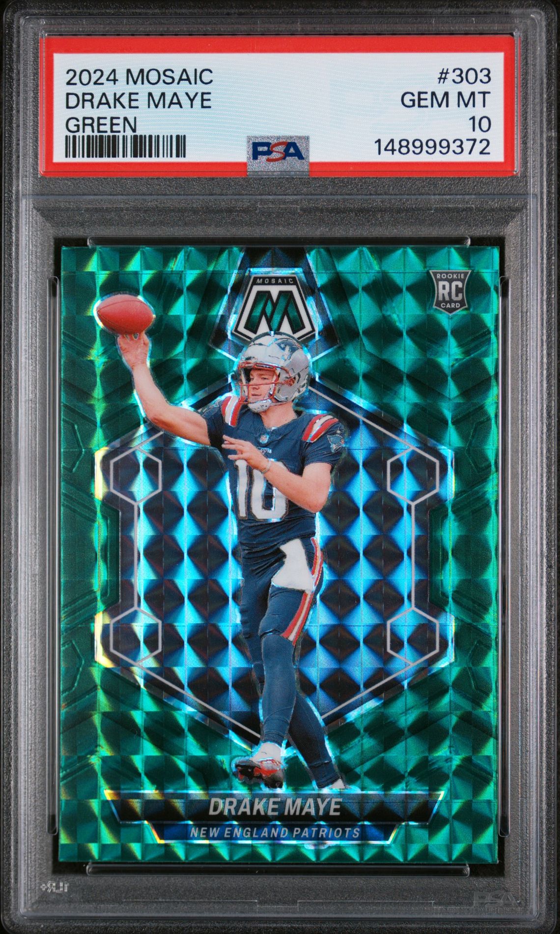 2024 Panini PANINI MOSAIC REACTIVE YELLOW #303 Drake Maye front