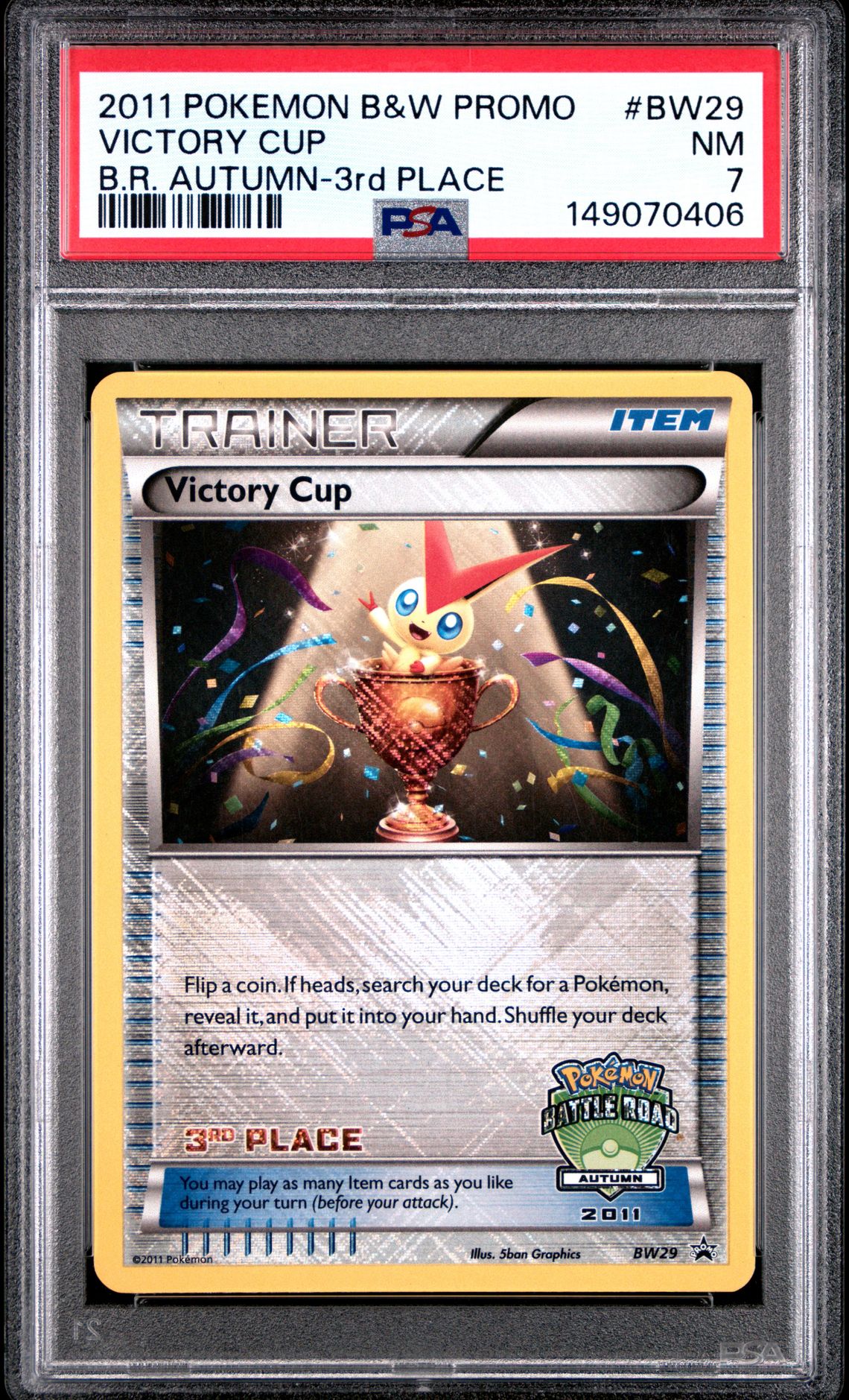 2011 Pokemon POKEMON BLACK & WHITE PROMO B.R. AUTUMN-3RD PLACE #BW29 Victory Cup front