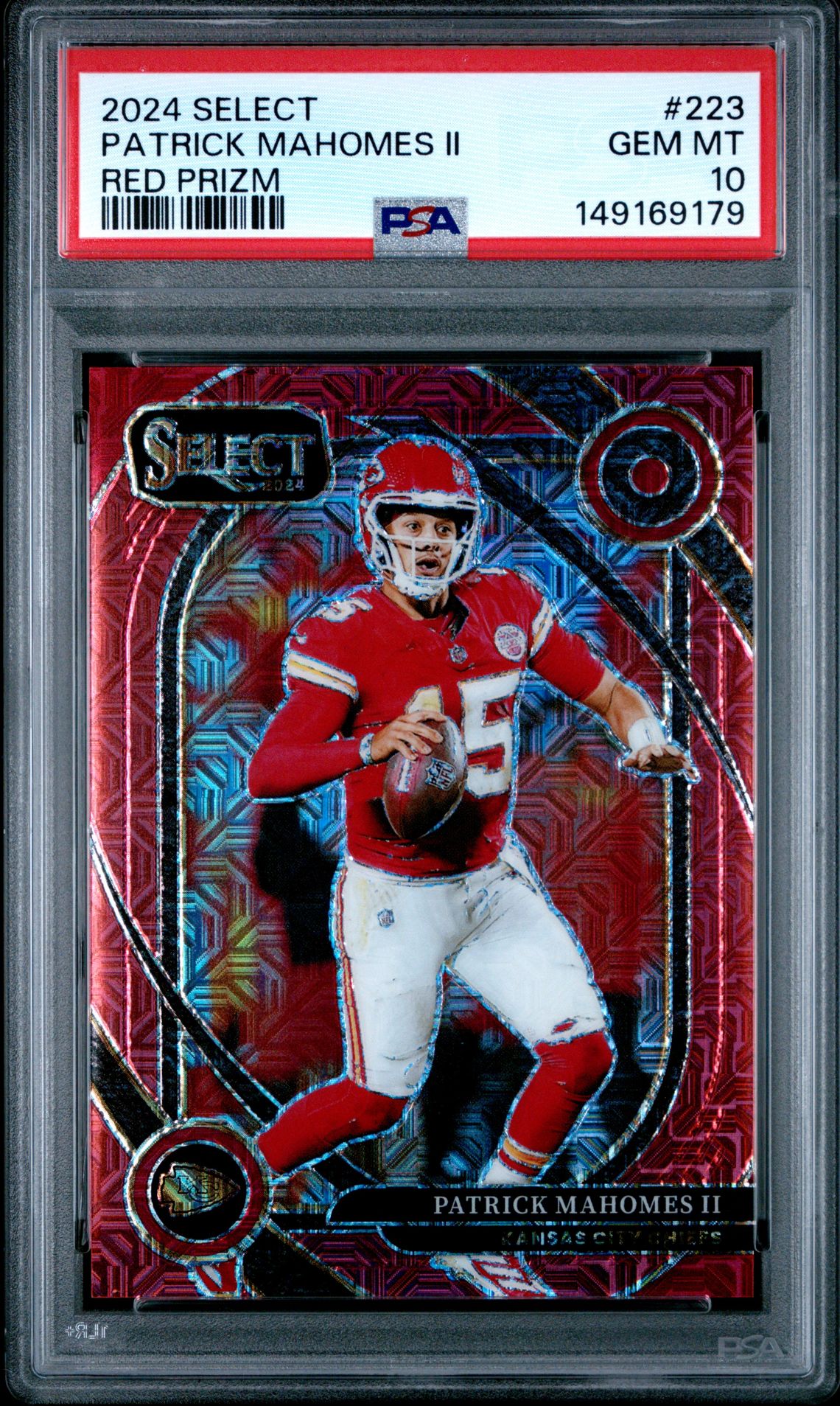 2024 Panini PANINI SELECT RED PRIZM #223 Patrick Mahomes Ii front