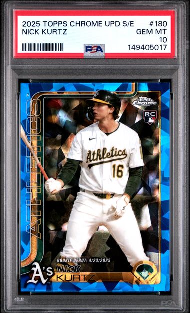 2025 Topps TOPPS CHROME SAPPHIRE UPDATE SERIES #180 Nick Kurtz front