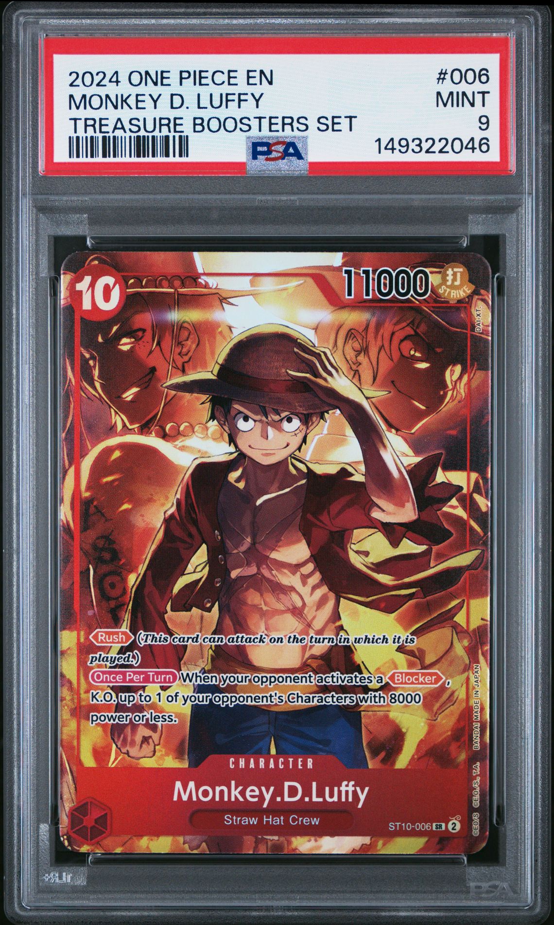 2024 One Piece ONE PIECE PROMOS TREASURE BOOSTERS SET #006 Monkey D. Luffy front