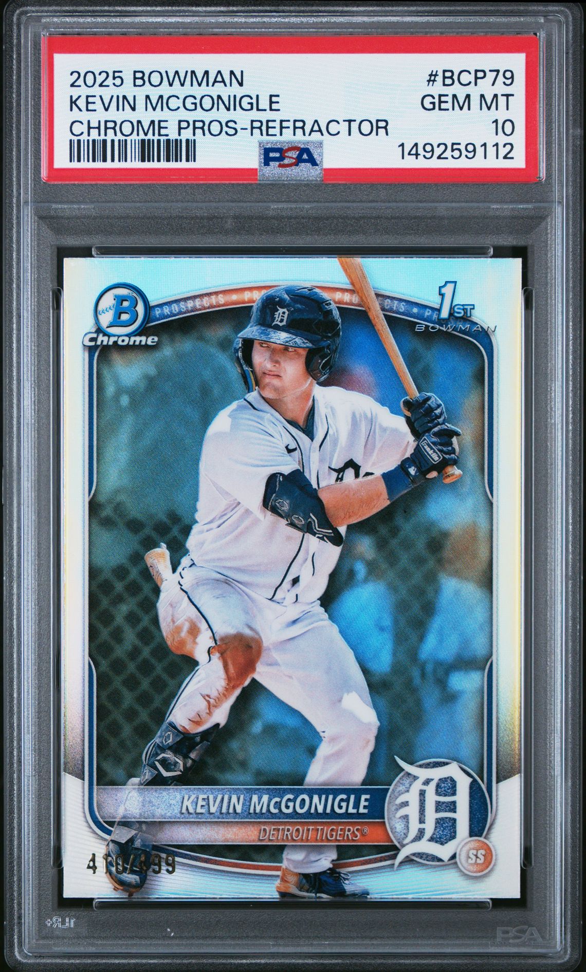 2025 Bowman BOWMAN CHROME PROSPECTS REFRACTOR #BCP79 Kevin Mcgonigle front