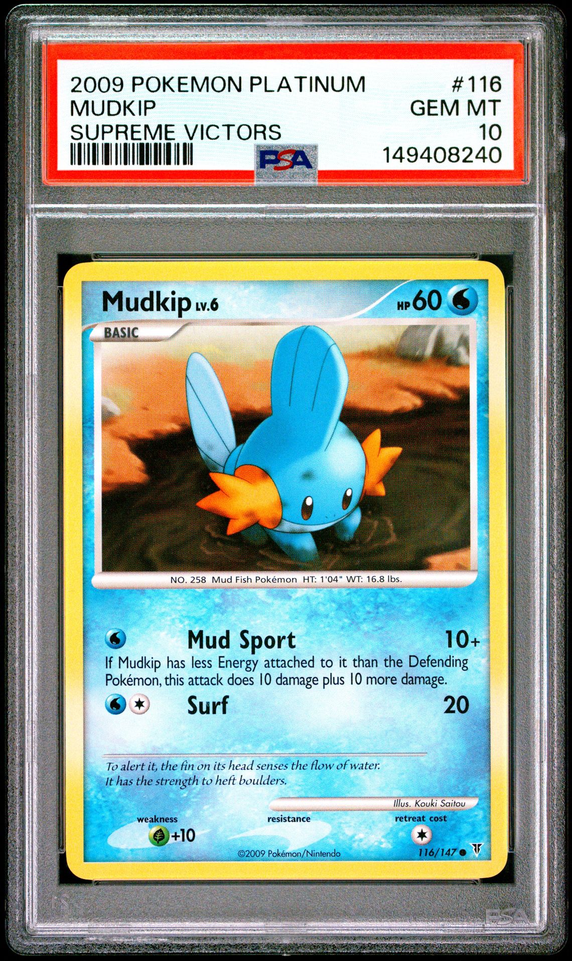 2009 Pokemon POKEMON PLATINUM SUPREME VICTORS #116 Mudkip front